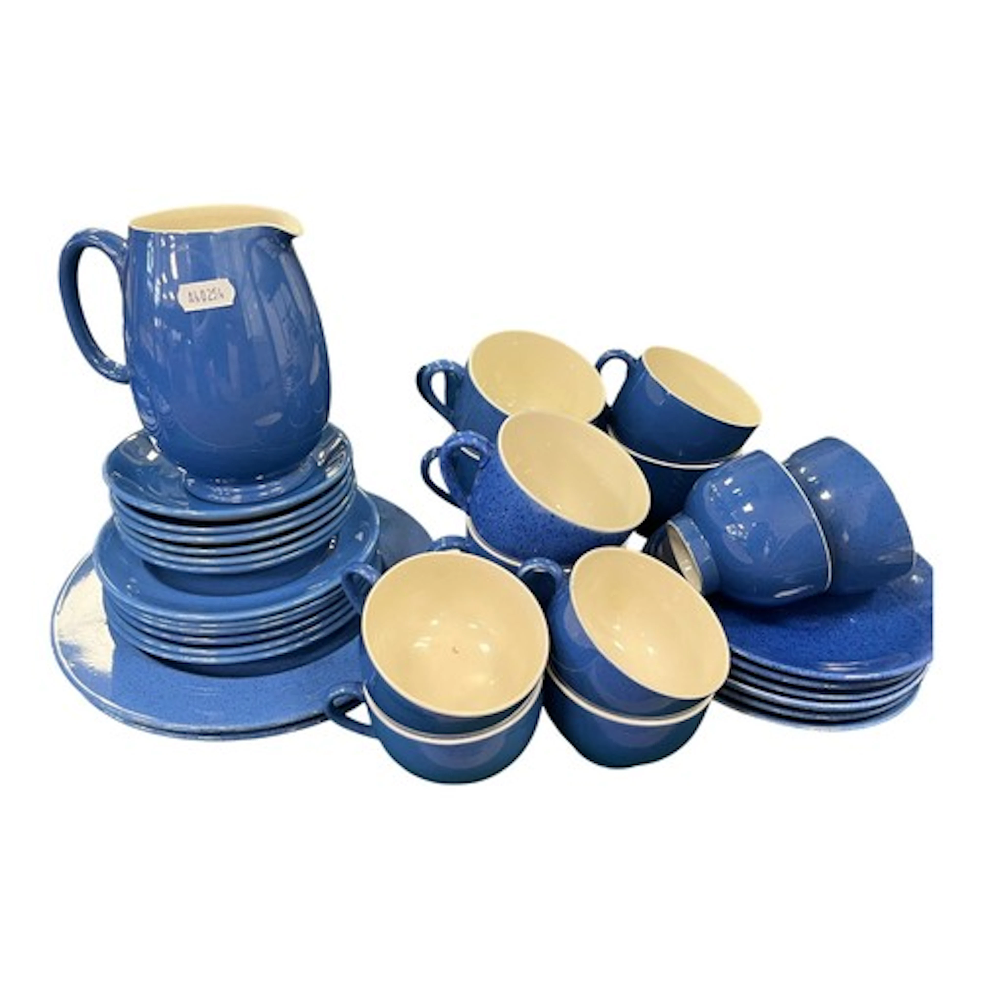 Moorcroft pottery blue glazed tea set comprising of six tea ...