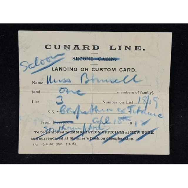 R.M.S. Titanic: R.M.S. Titanic: An extremely rare customs l...