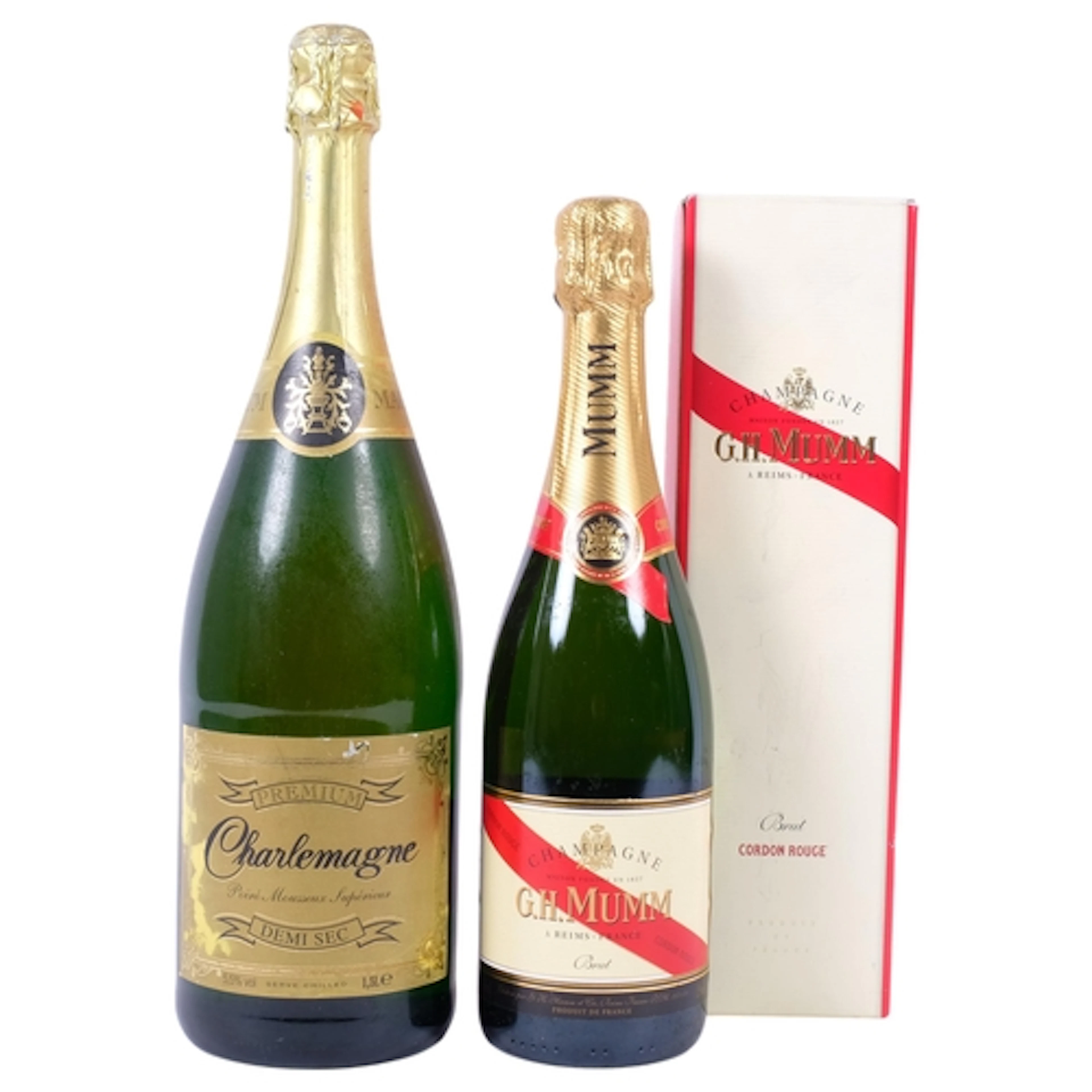 A 1.5L bottle of Charlemagne Premium Demi Sec Sparkling Perr...
