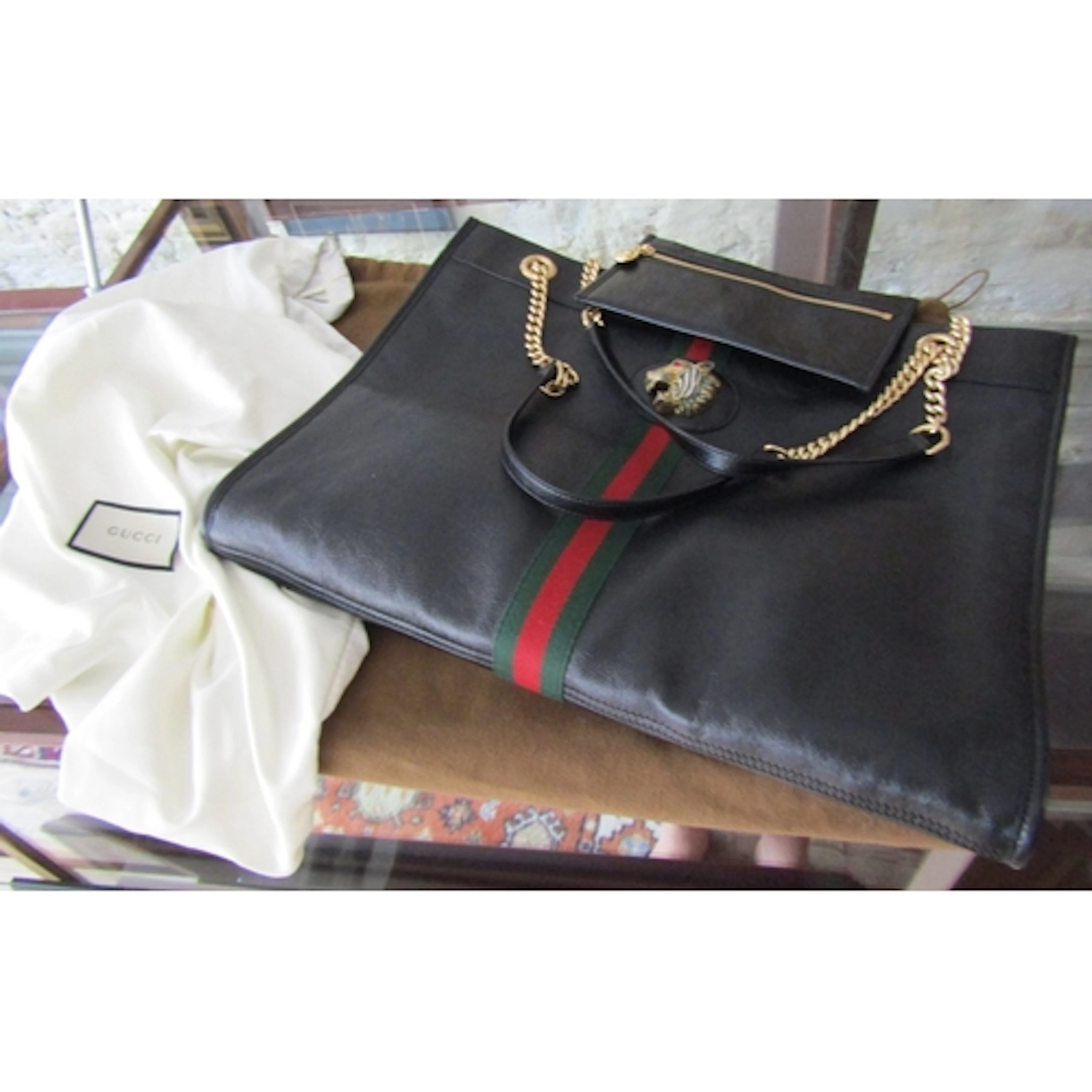 Gucci Ladies Carry Satchel Large Form with Gucci Protective ...