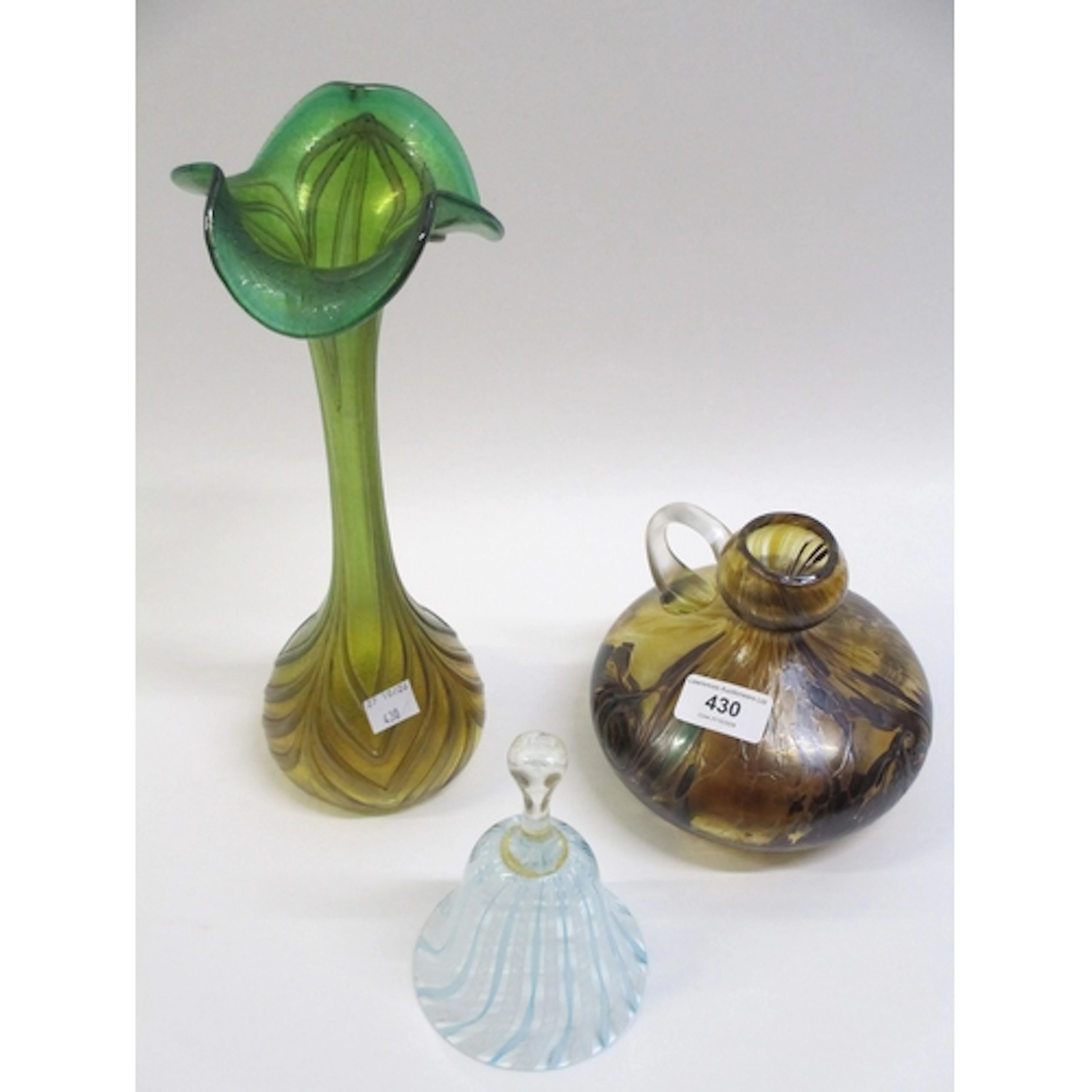 Bavarian art glass vase, by Franz Austen, signed, circa 1970...