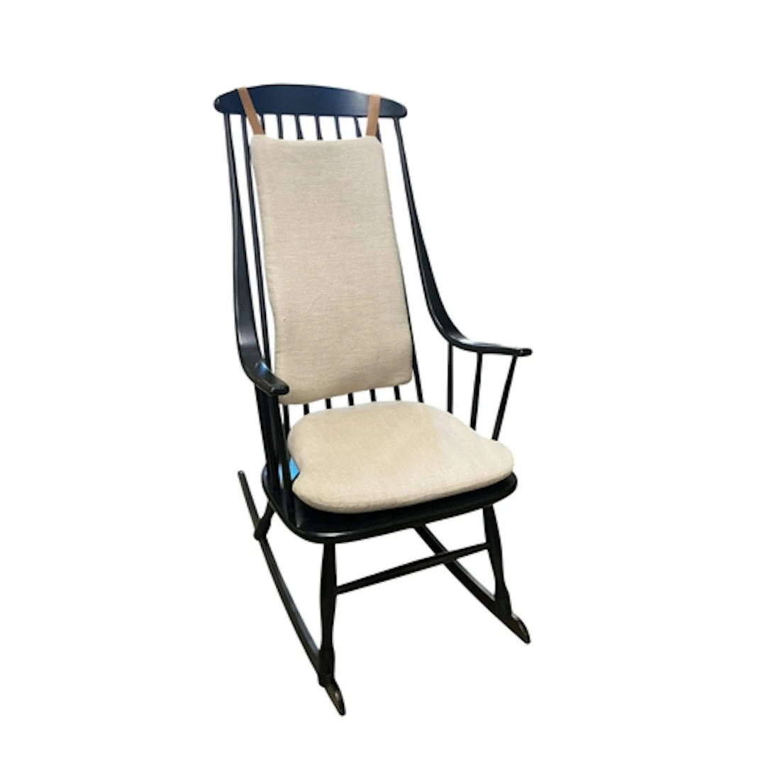 A Lena Larsson Swedish ebonised rocking chair, width 56cm, h...