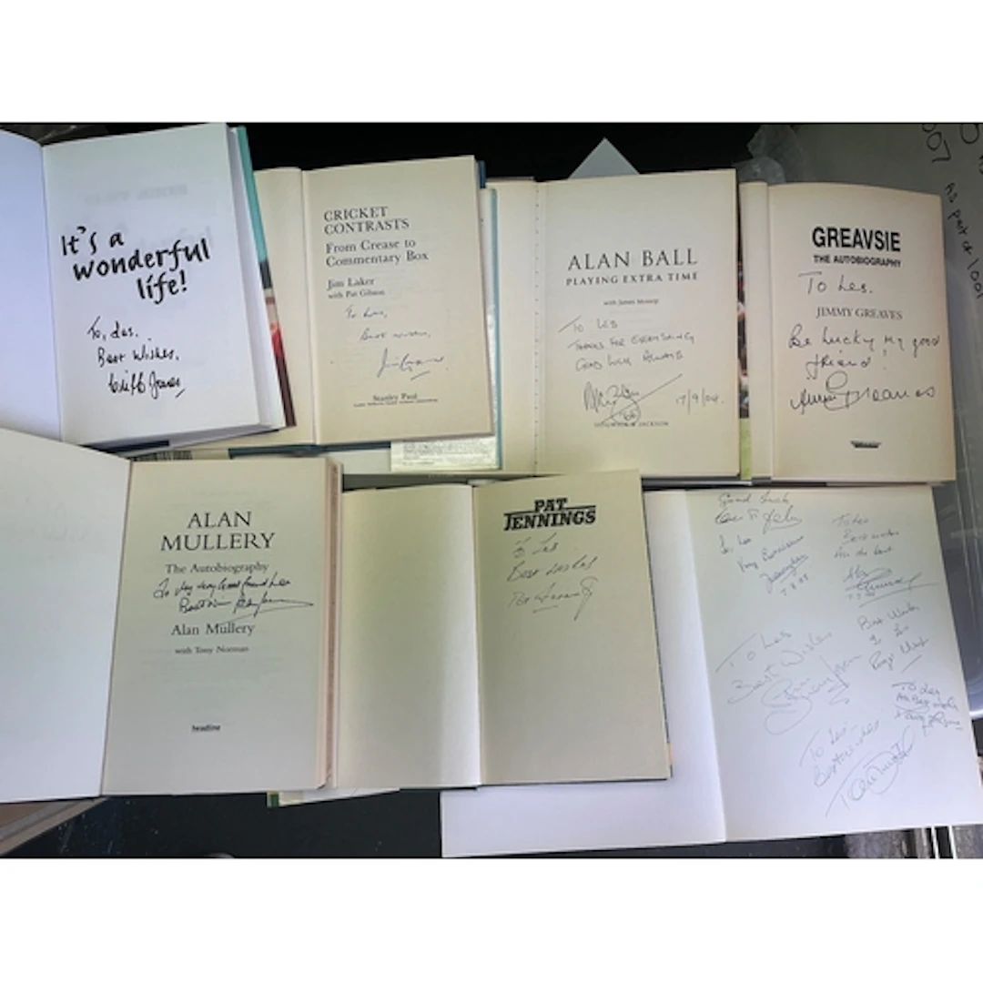 Signed Football Books: All collected by and dedicated to Les...