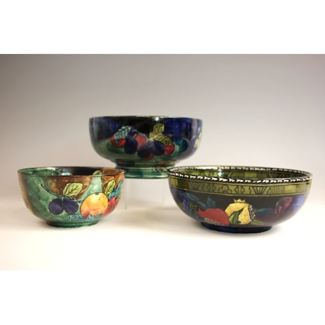 Three bowls by F X Abraham for S Hancock & Son, comrpising: ...