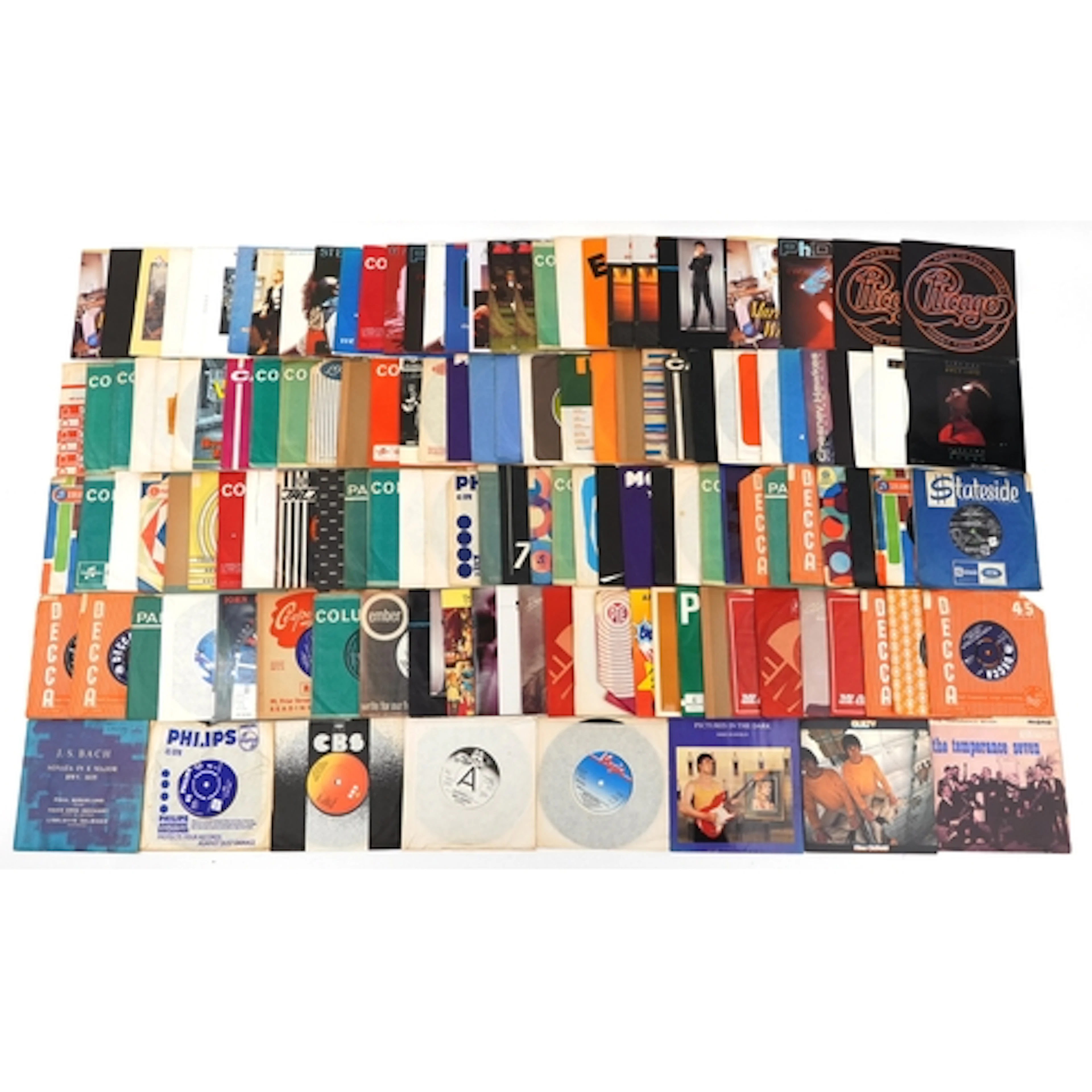 45rpm vinyl records including The Four Pennies, Les Reed, Th...