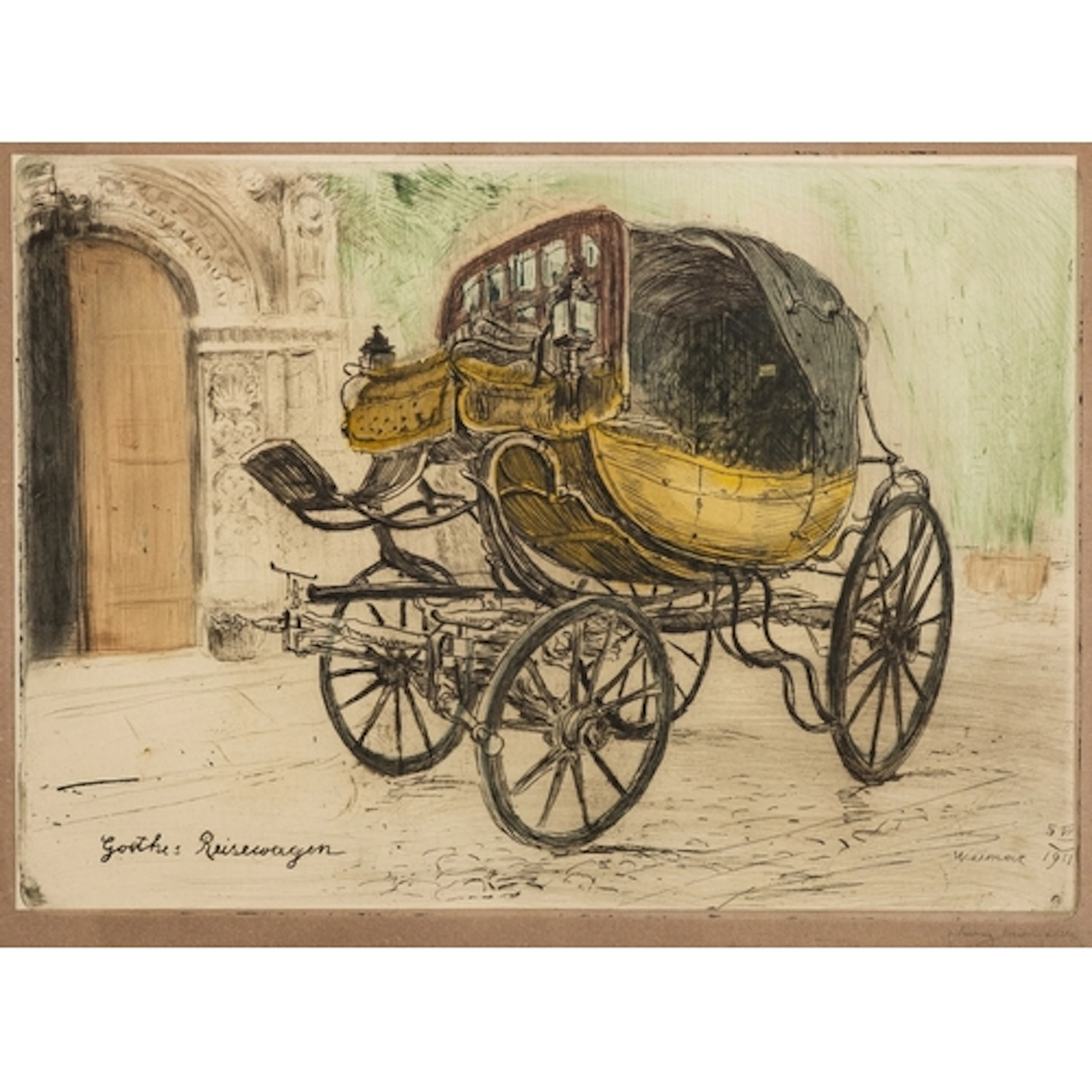 Ludwig Michalek (Romanian, 1859-1942) - 'Goethes Reiswagen' ...