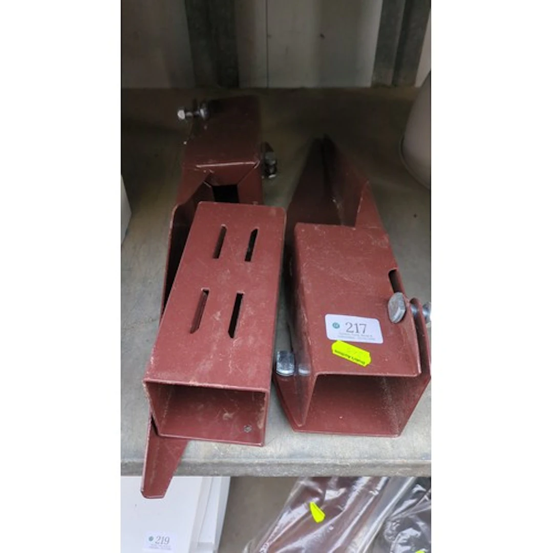 A pair of POWAPOST steel repair spikes for 75 × 75 mm timber...