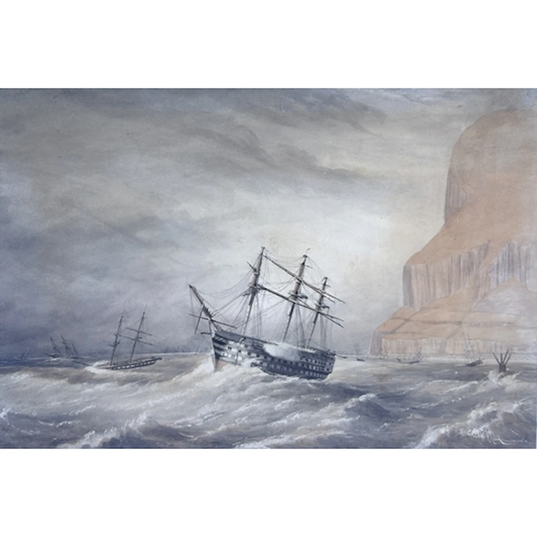ANTHONY VANDYKE COPLEY FIELDING (BRITISH, 1787-1855): SHIPS ...