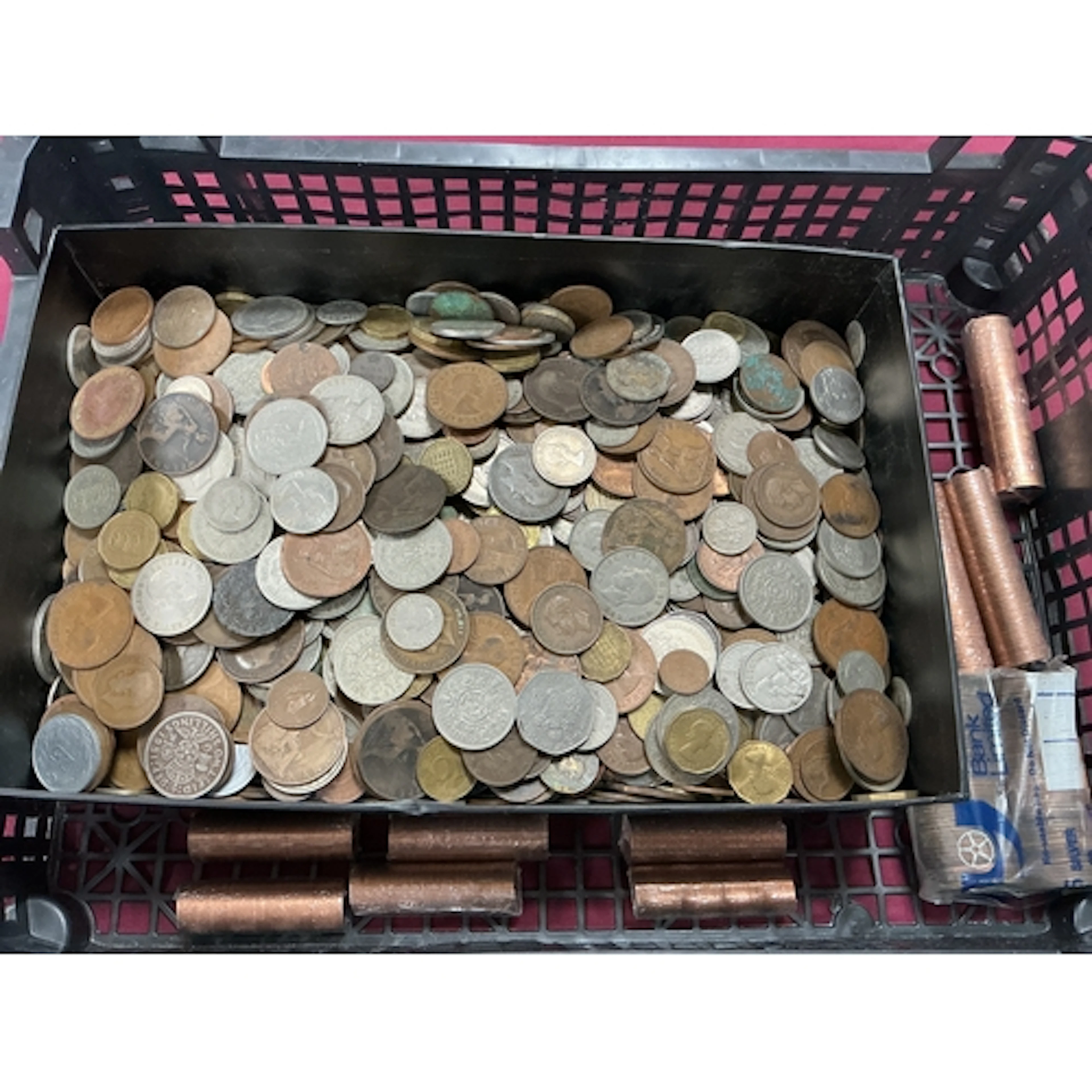 Large Collection Of GB And World Coinage, includes new penni...