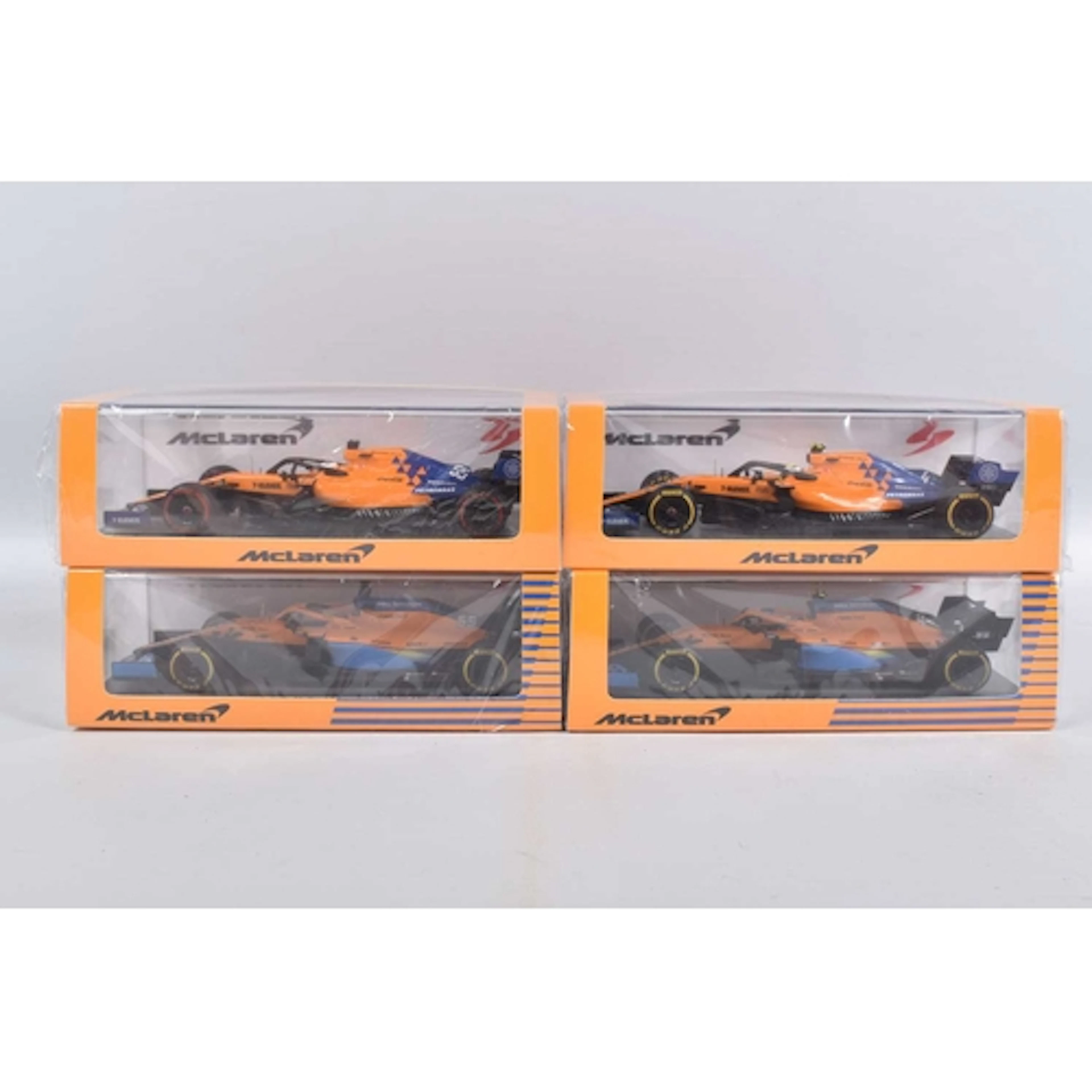 FOUR BOXED MINIMAX SPARK MODELS MCLAREN RACING VEHICLES, to ...