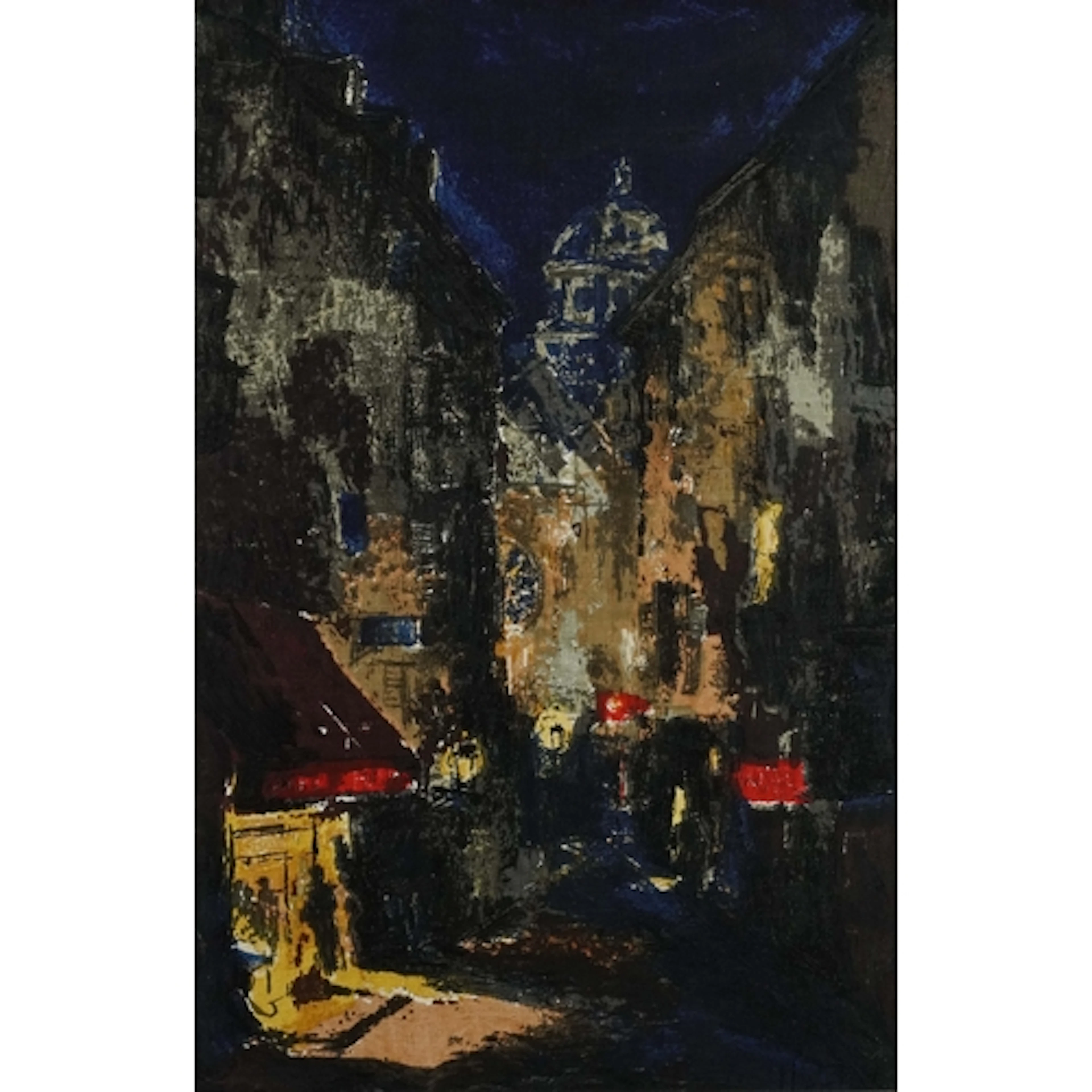 After Jose Luis Florit Rodero - Montmartre Nocturne, 20th ce...