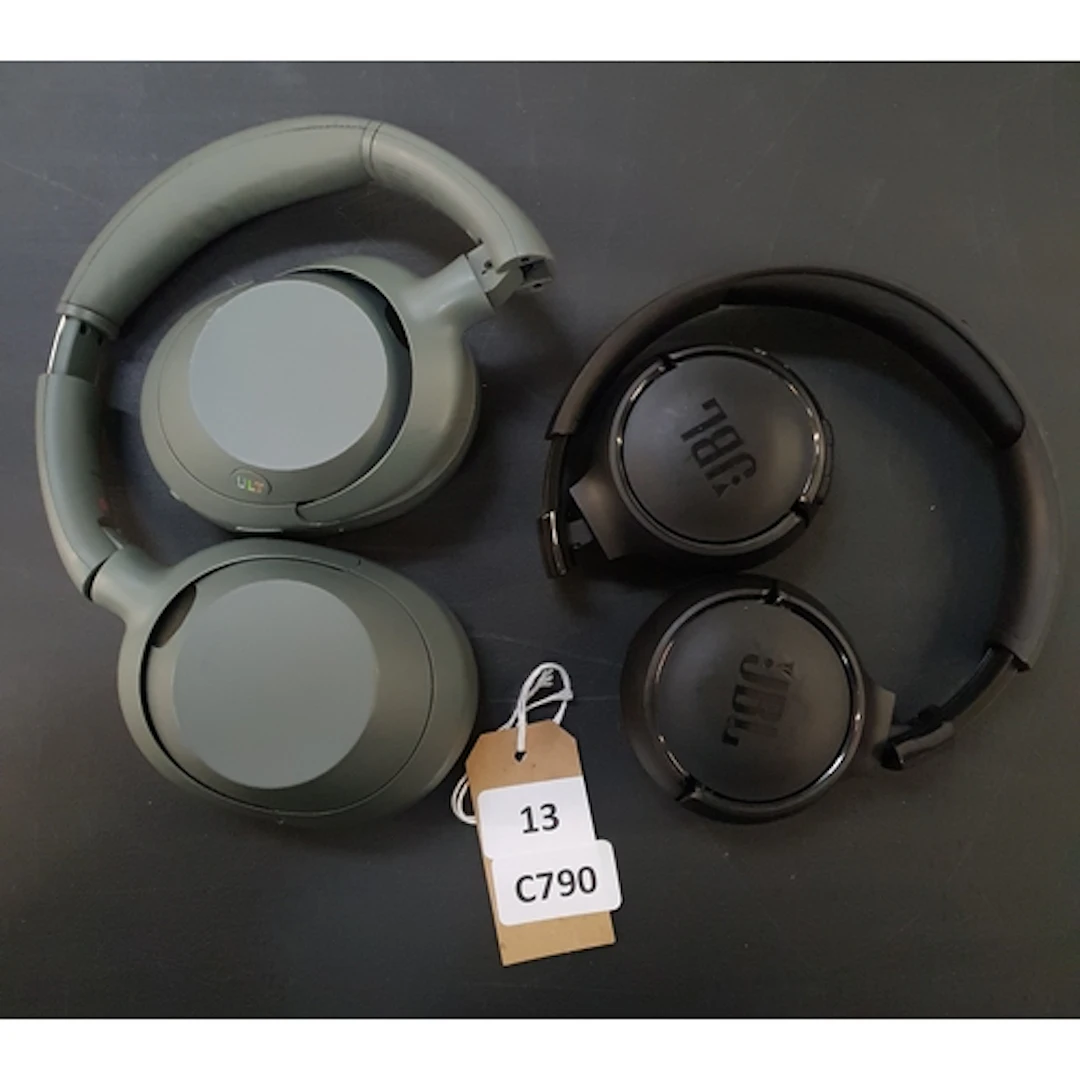 TWO PAIRS OF HEADPHONES including Sony and JBL