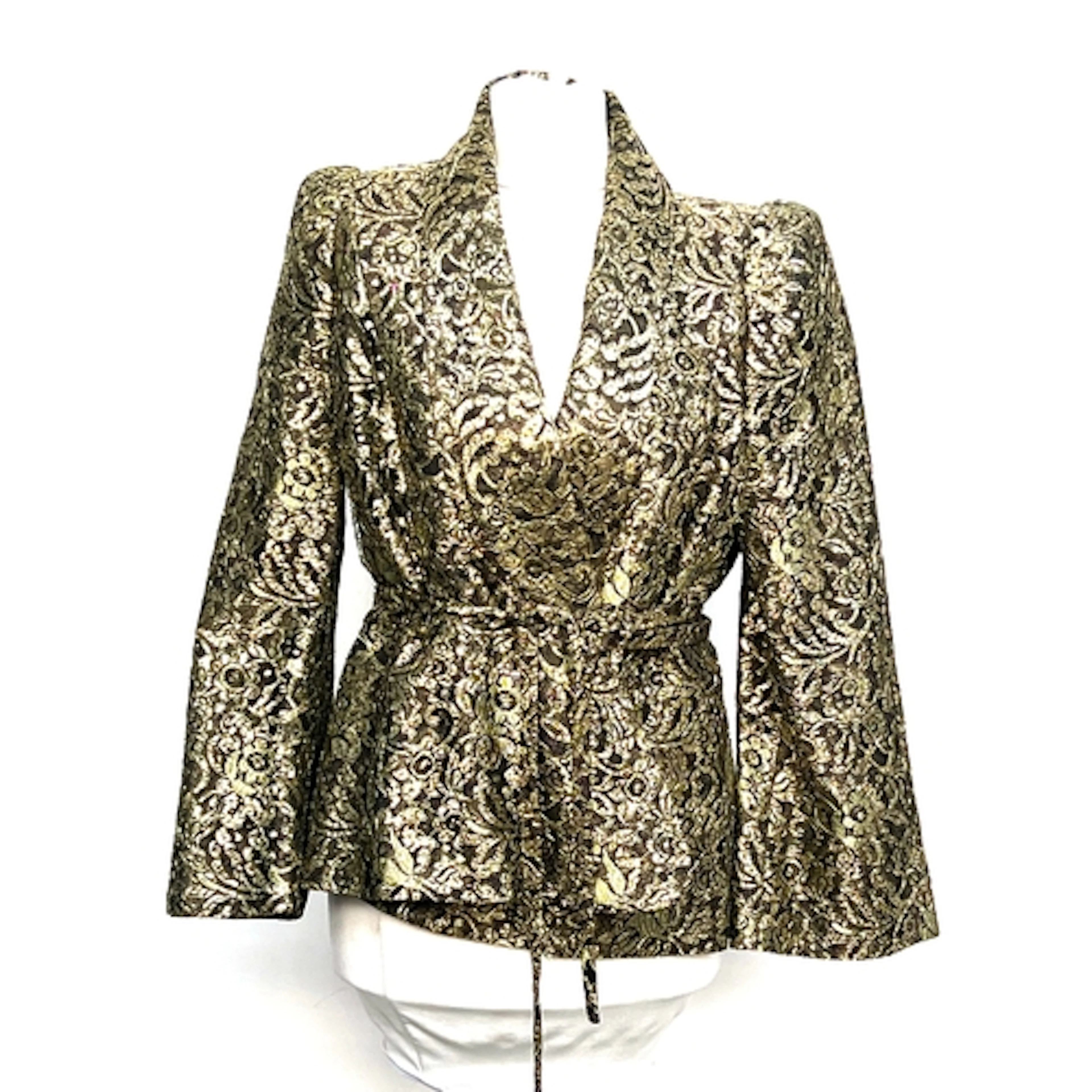 A vintage Christian Lacroix metallic gold brocade jacket, si...