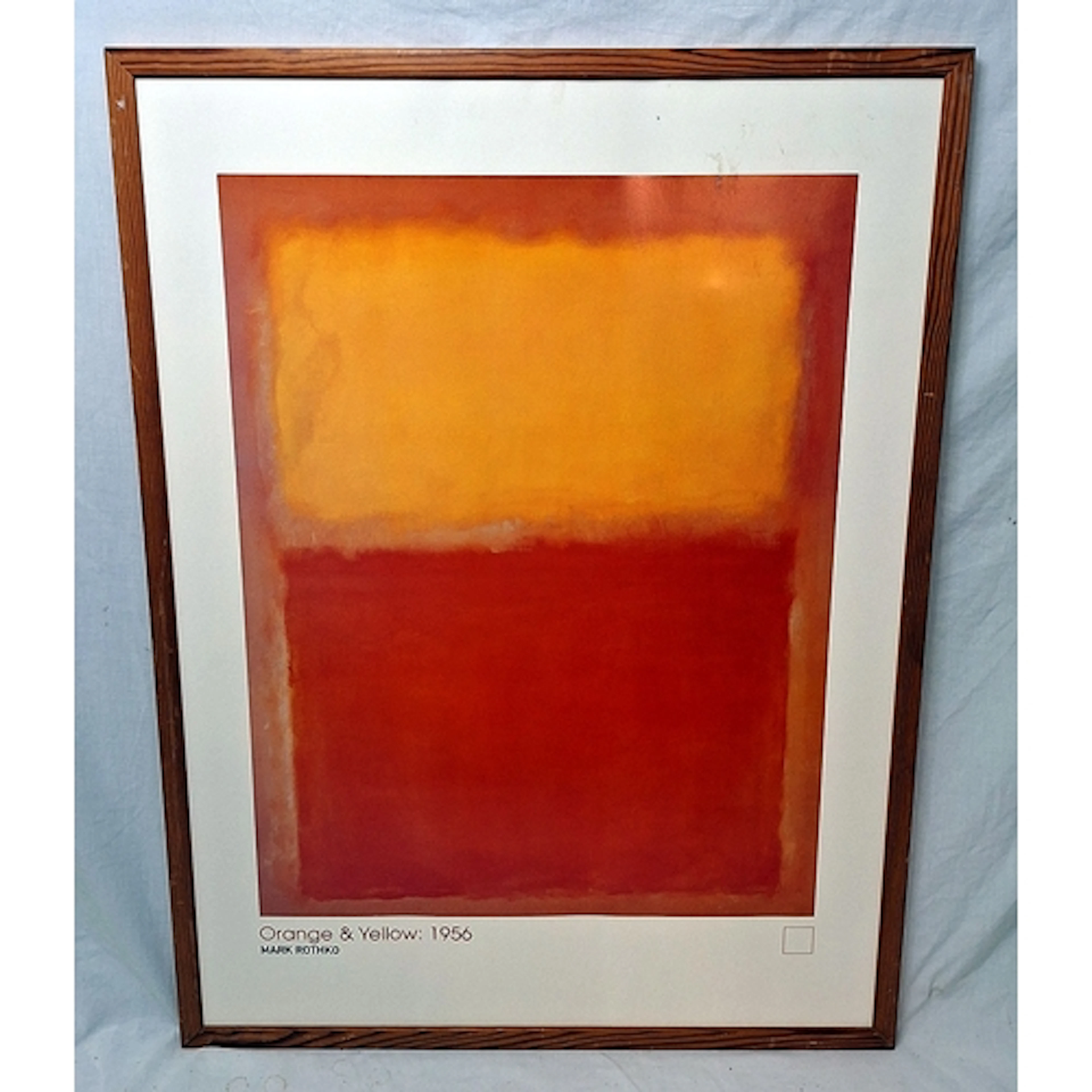 Framed Printed Mark Rothko Poster entitled 'Orange & Yellow'...