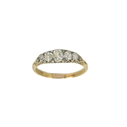 An early 20th century diamond 18ct gold engagement ring, set...