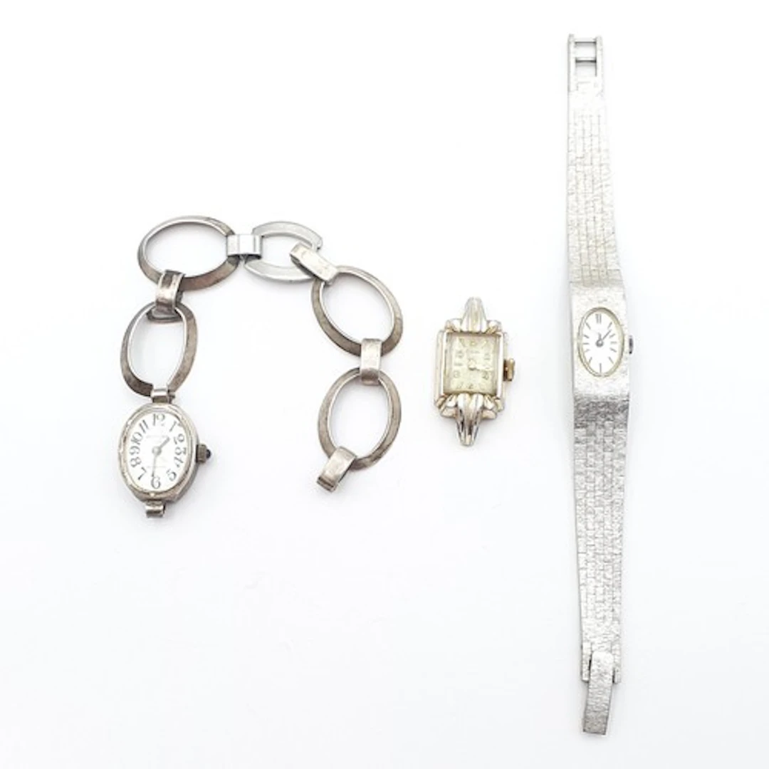 A lady's Pirofa Wristwatch the oval white dial with Arabic n...