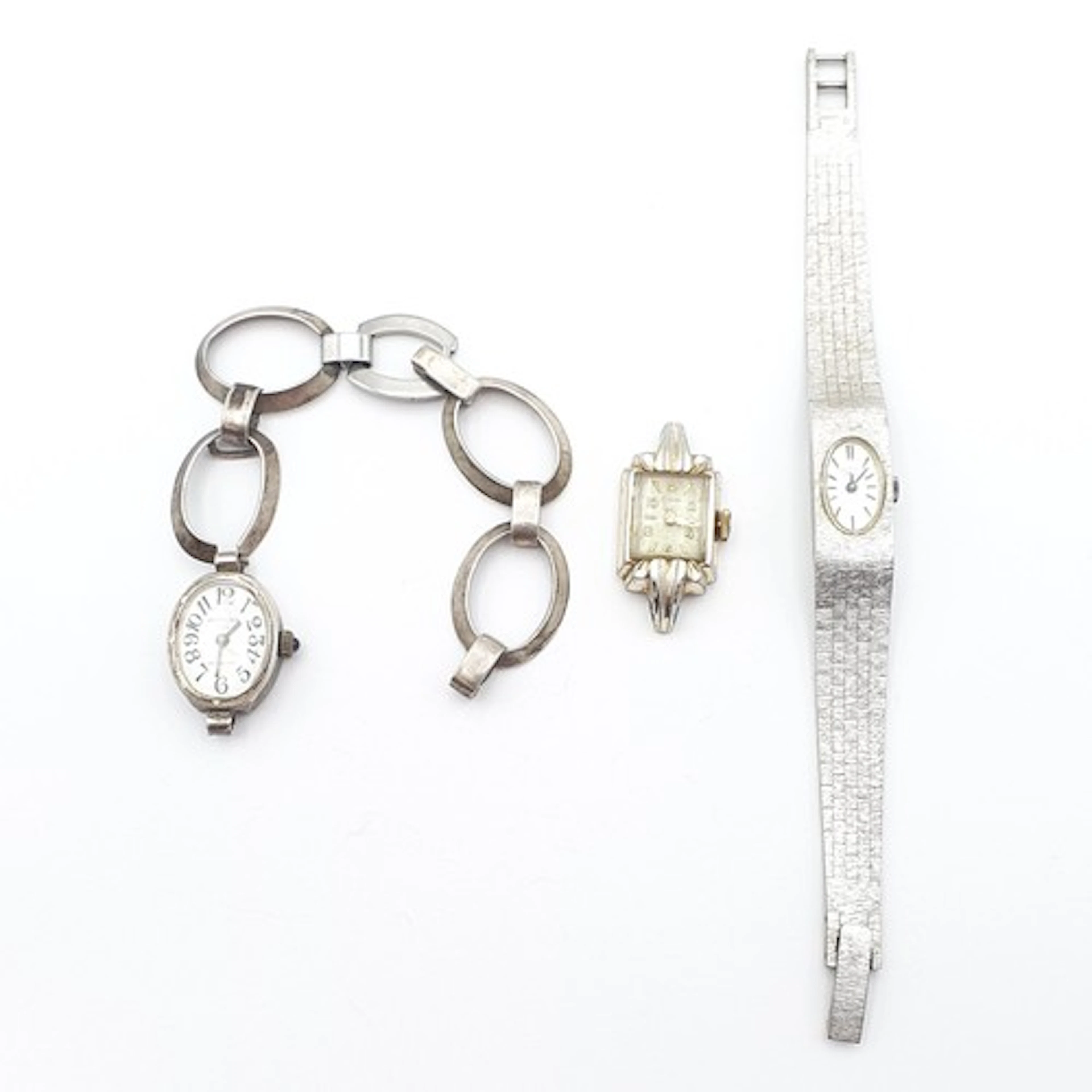 A lady's Pirofa Wristwatch the oval white dial with Arabic n...