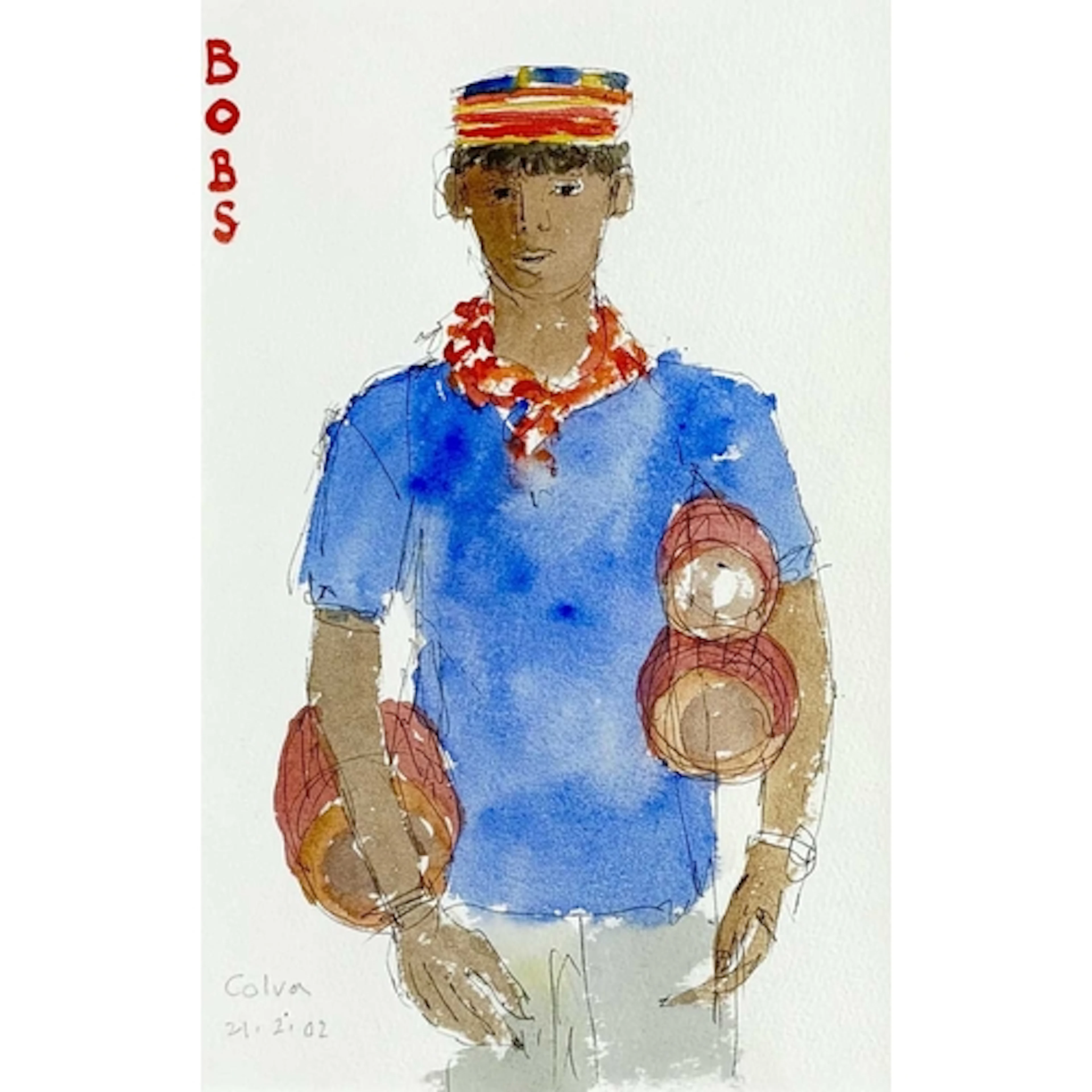 § John MILLER (1931-2002) Bobs Drum Seller, Colva Beach, 200...