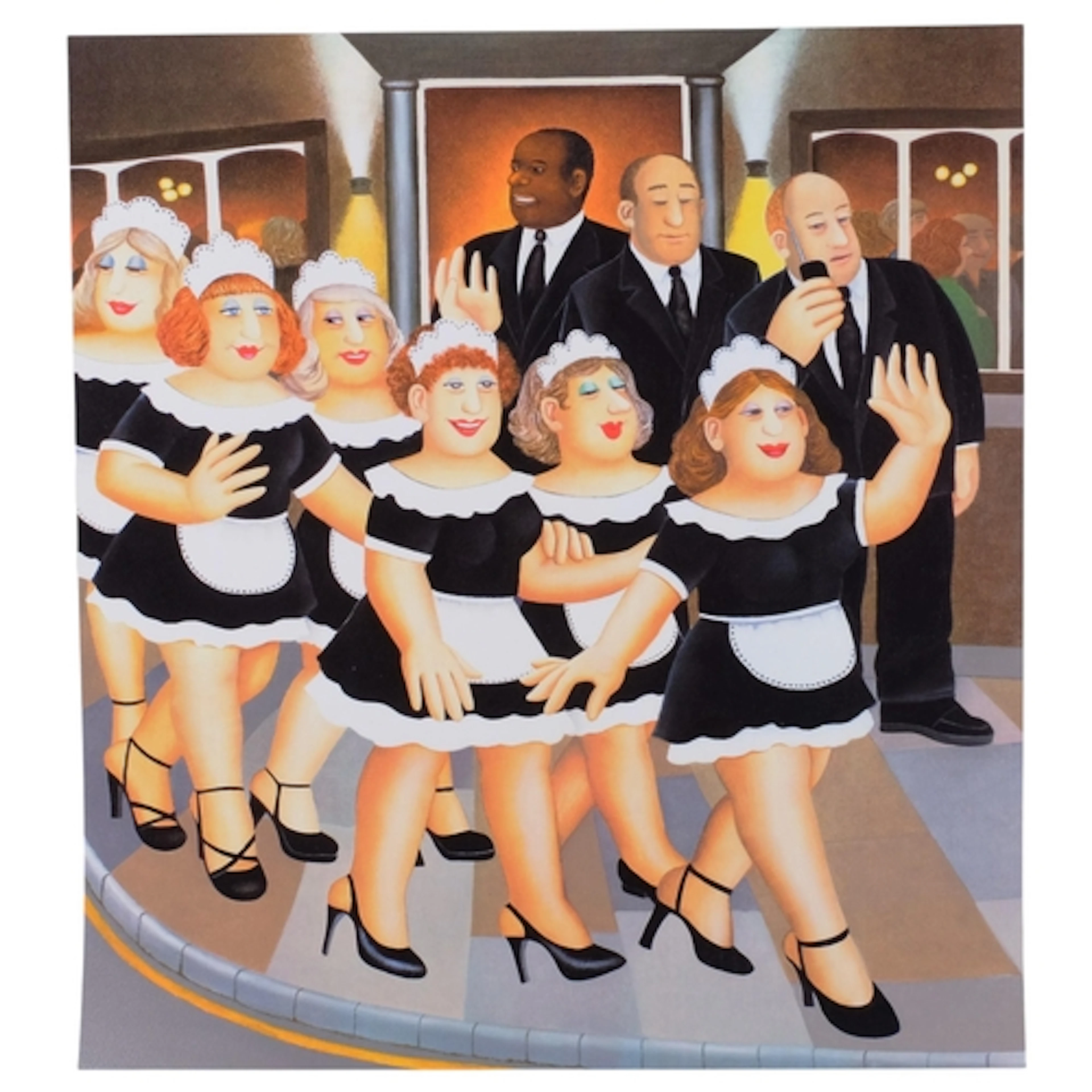 Beryl Cook, a limited edition studio proof colour print, gir...