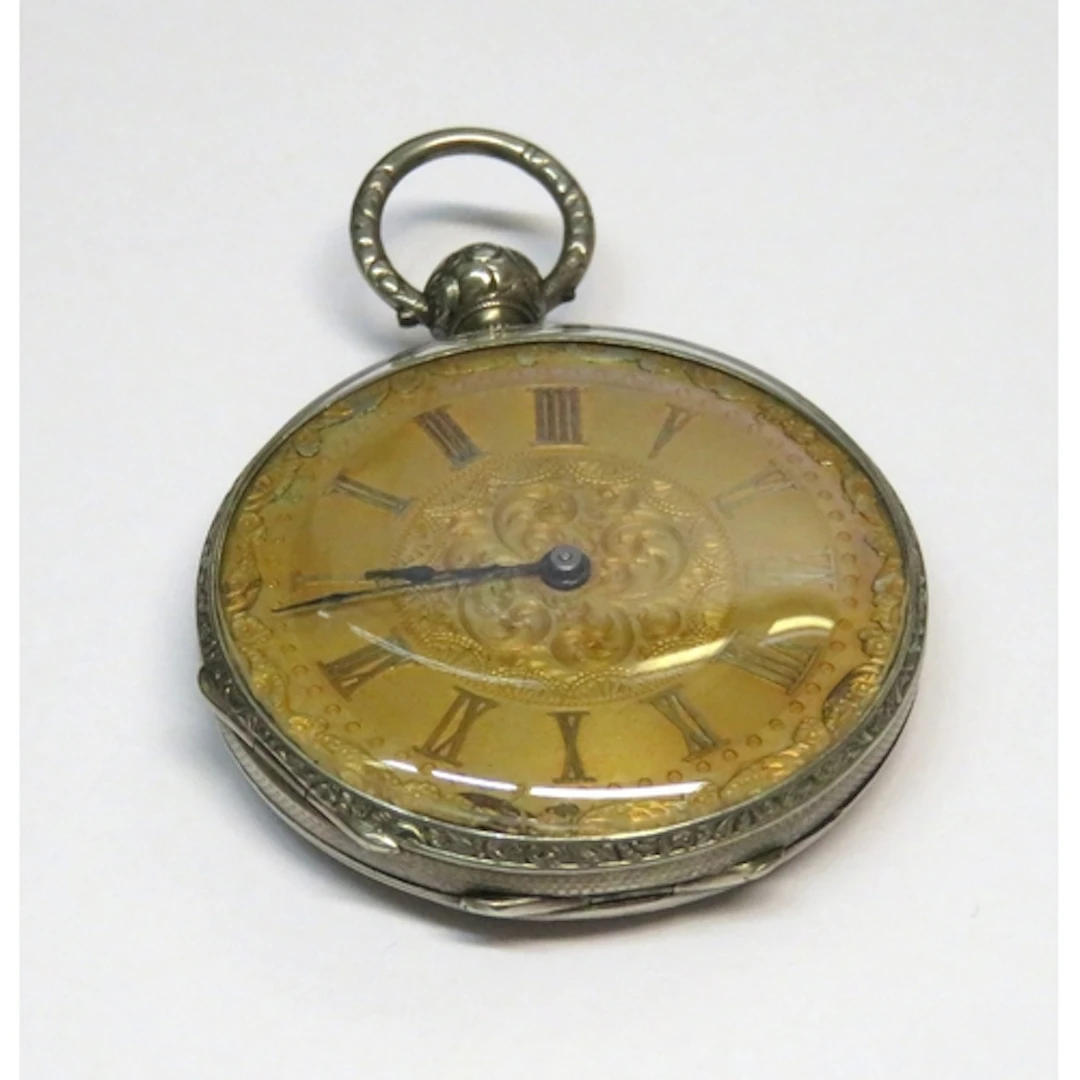 Continental fob watch, the gilded dial with Roman numerals, ...