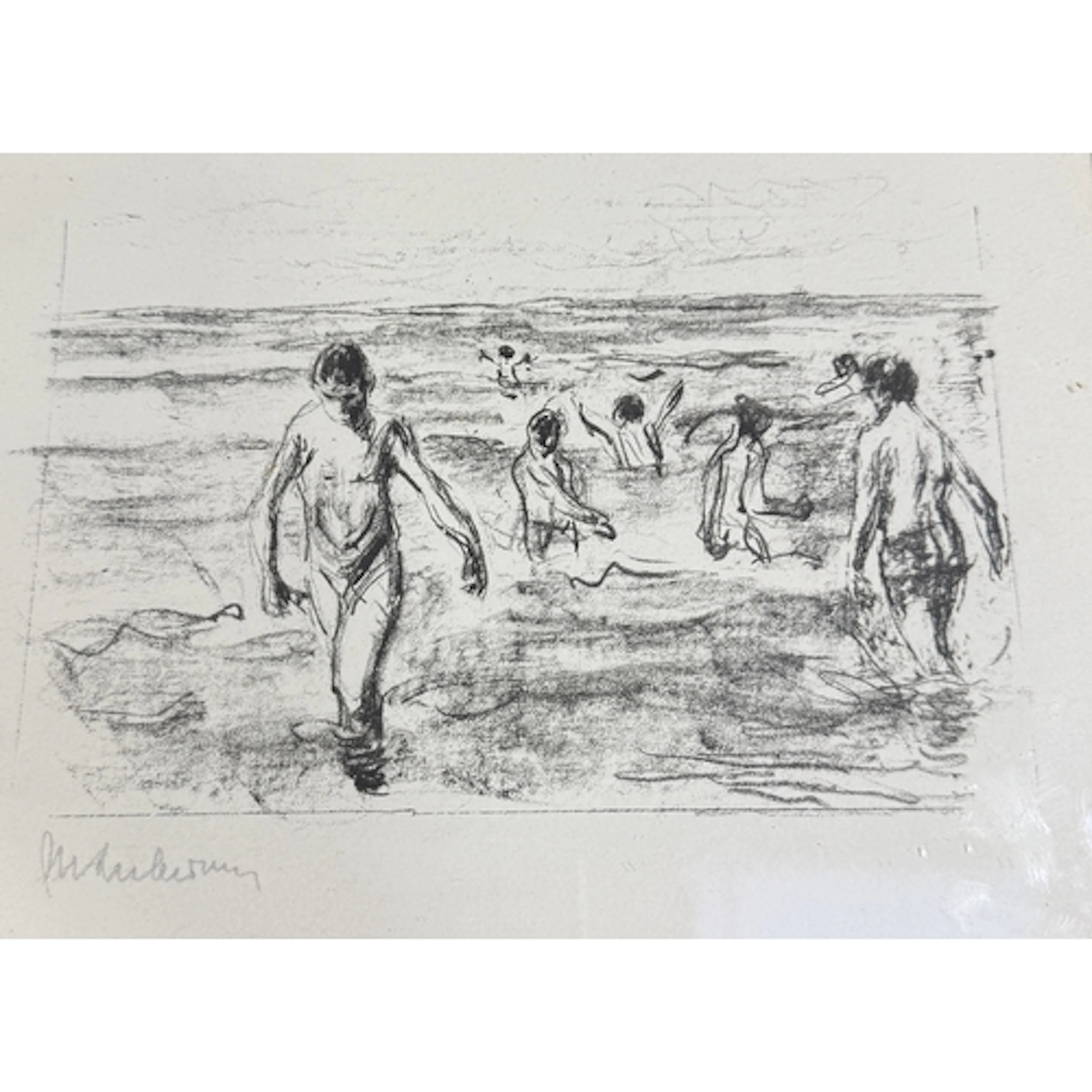 MAX LIEBERMANN (GERMAN 1847-1935): A LITHOGRAPH DEPICTING BA...