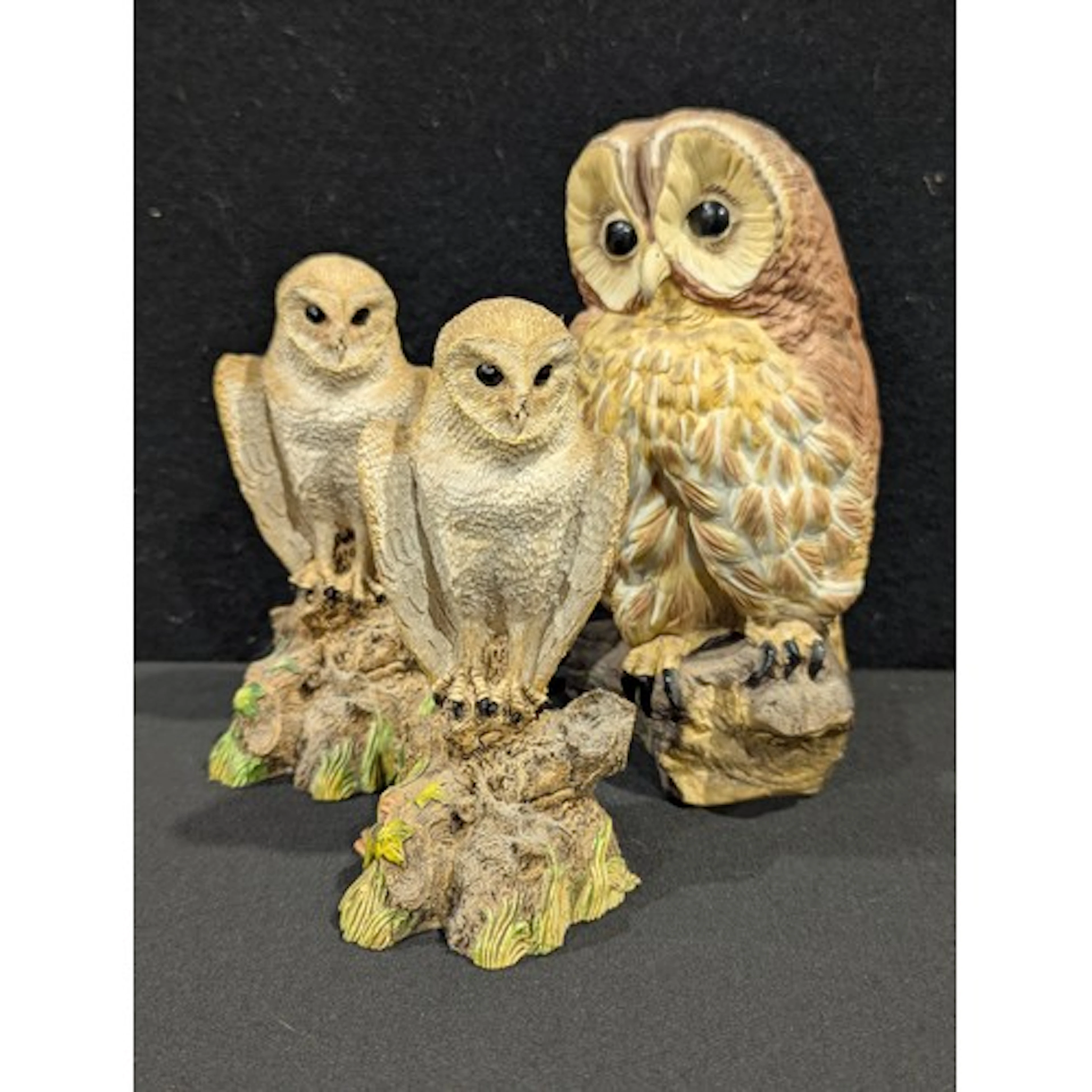 A Wedgwood porcelain owl figure, hand-painted features, 15cm...