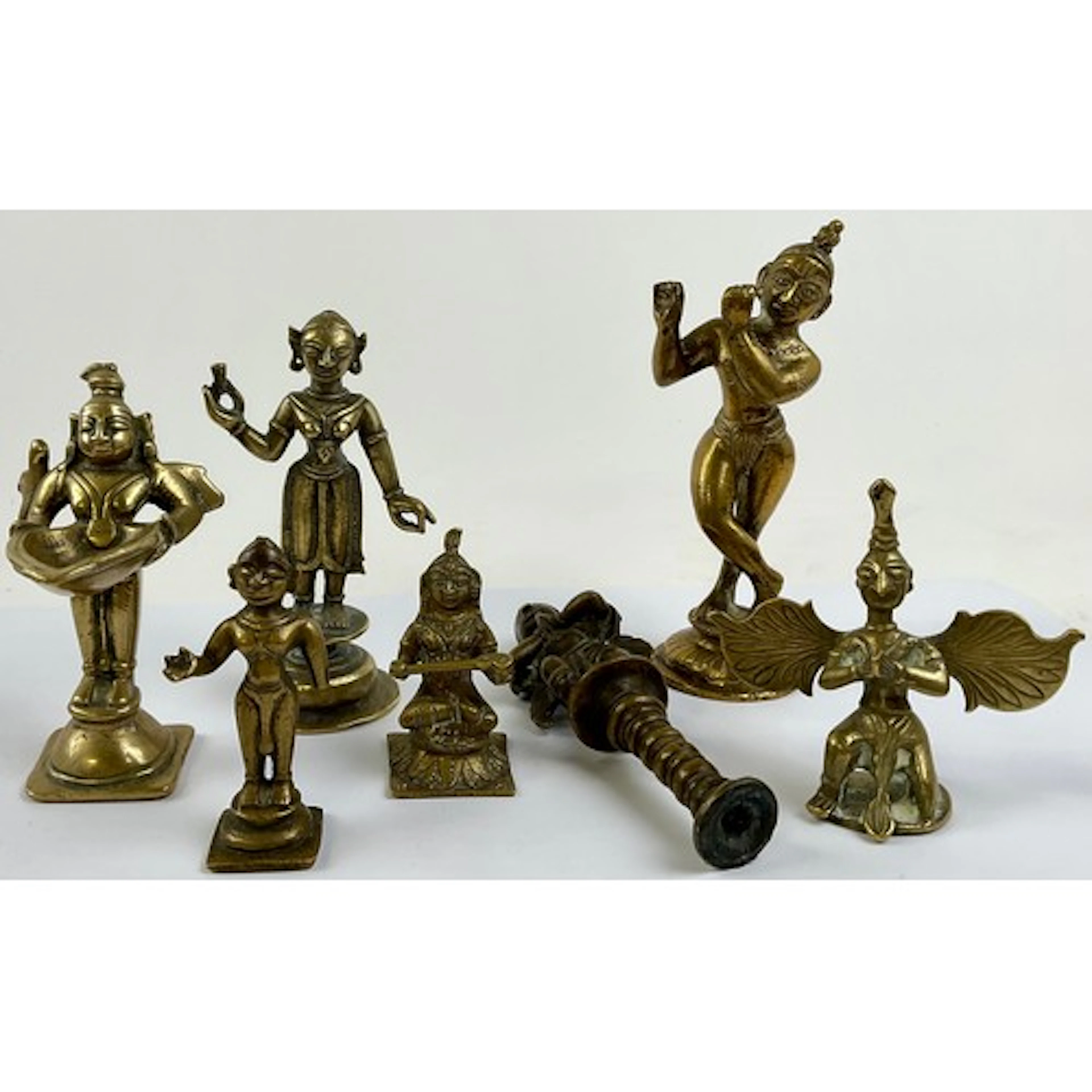 A 19th century Indian brass votive figure, the Hindu god Han...