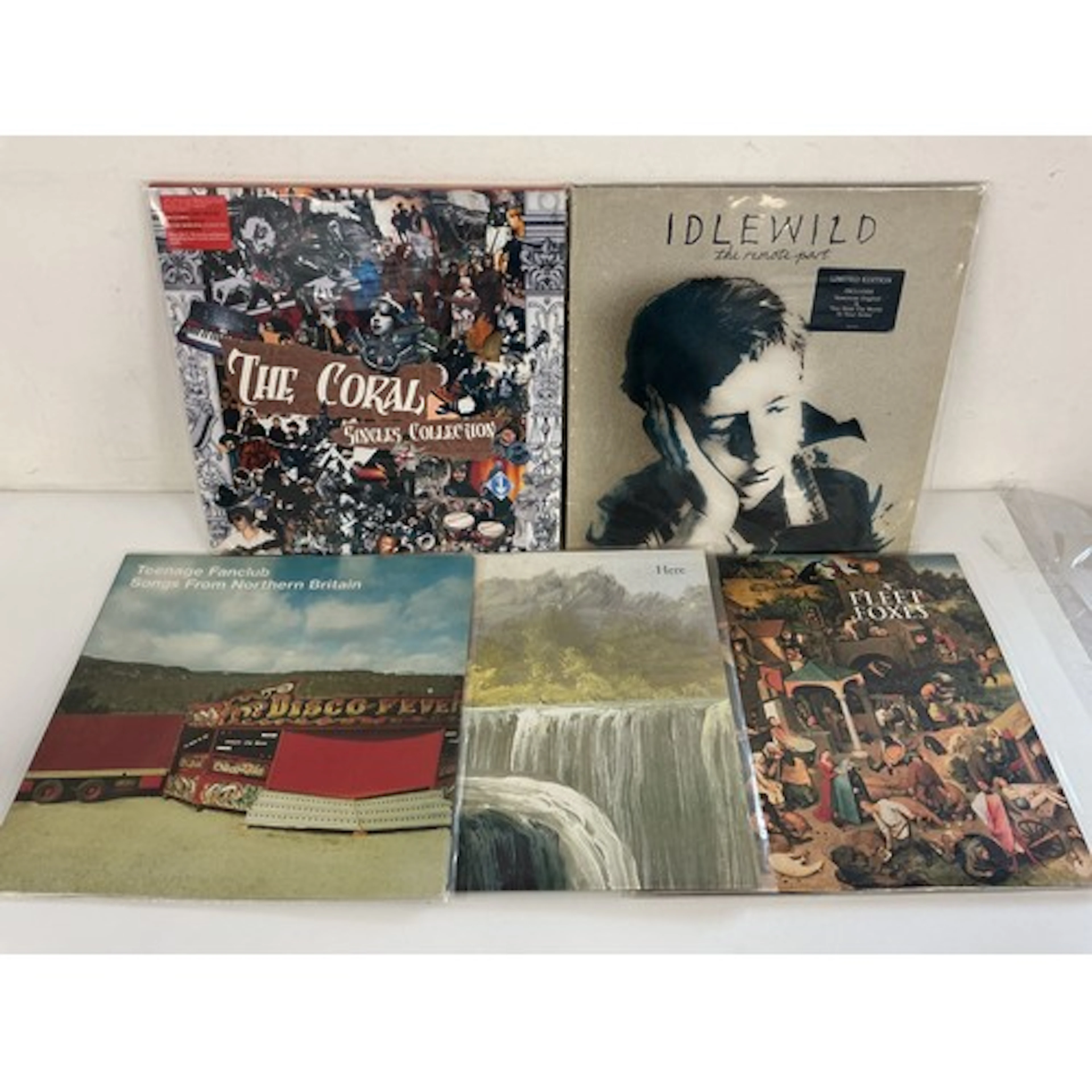 Five alt rock LPs by various artists including The Coral, Te...