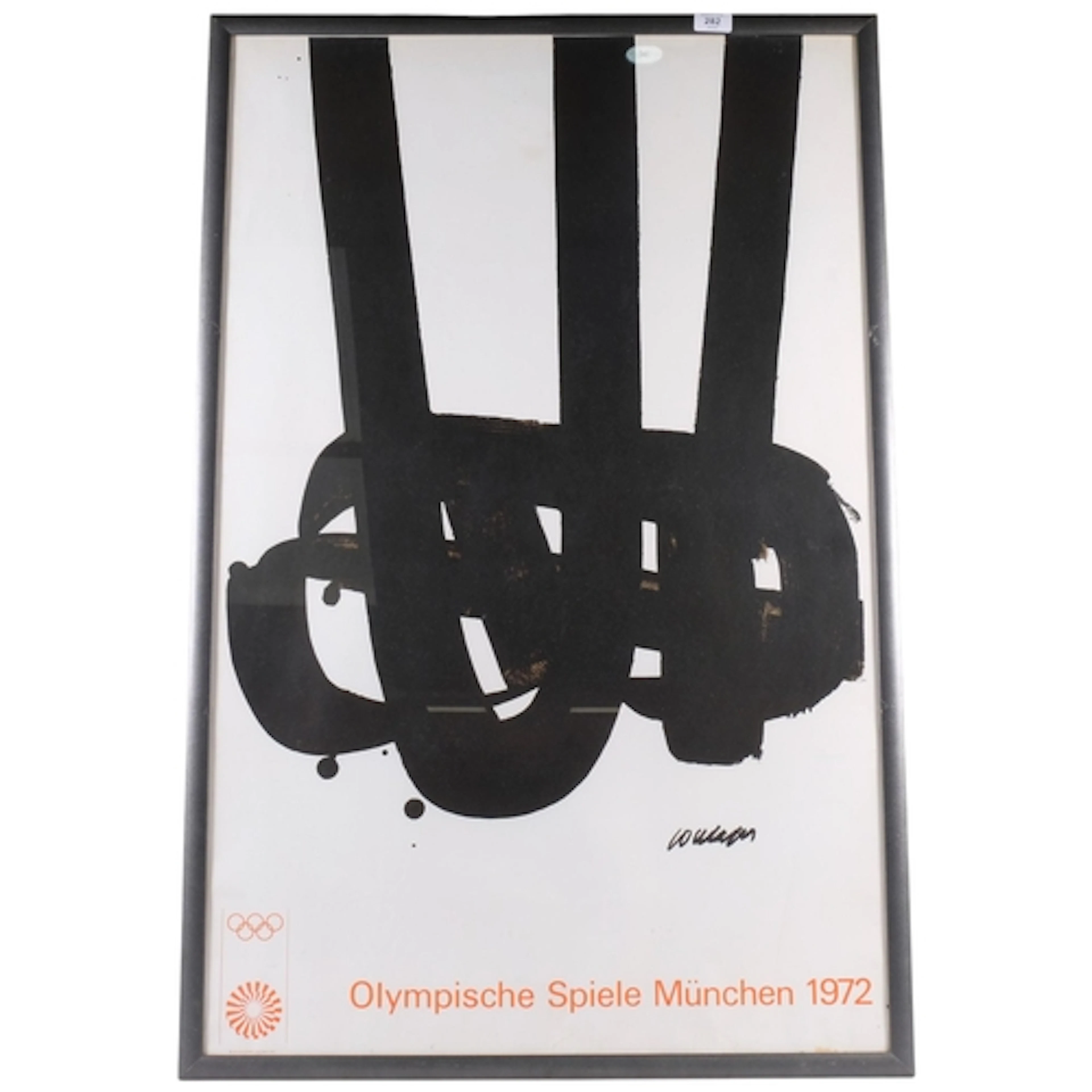 Pierre Soulages, 1972 Munich Olympic Games poster, framed, o...