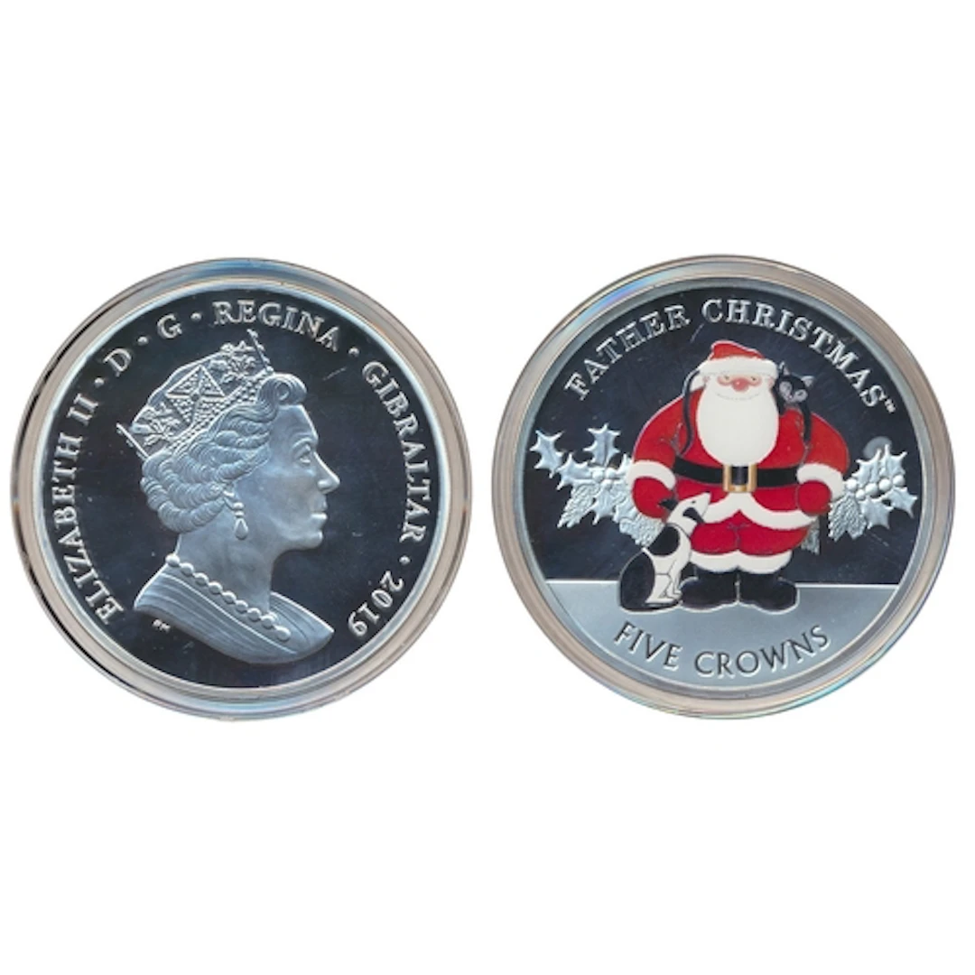 Gibraltar. 2019 5 crowns silver boxed proof FDC with certifi...