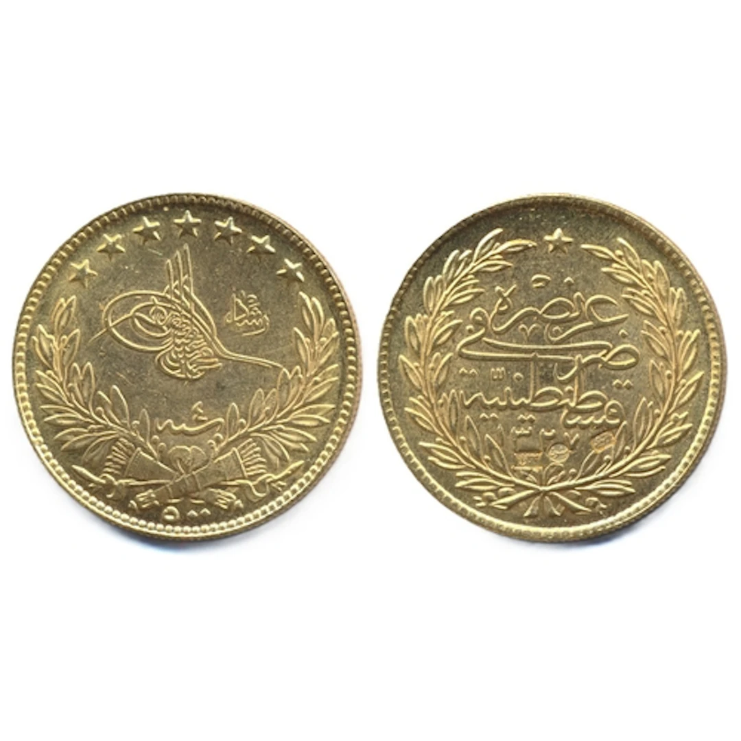 Investment Gold Lot - Documents Required. Turkey. 1912 500 k...