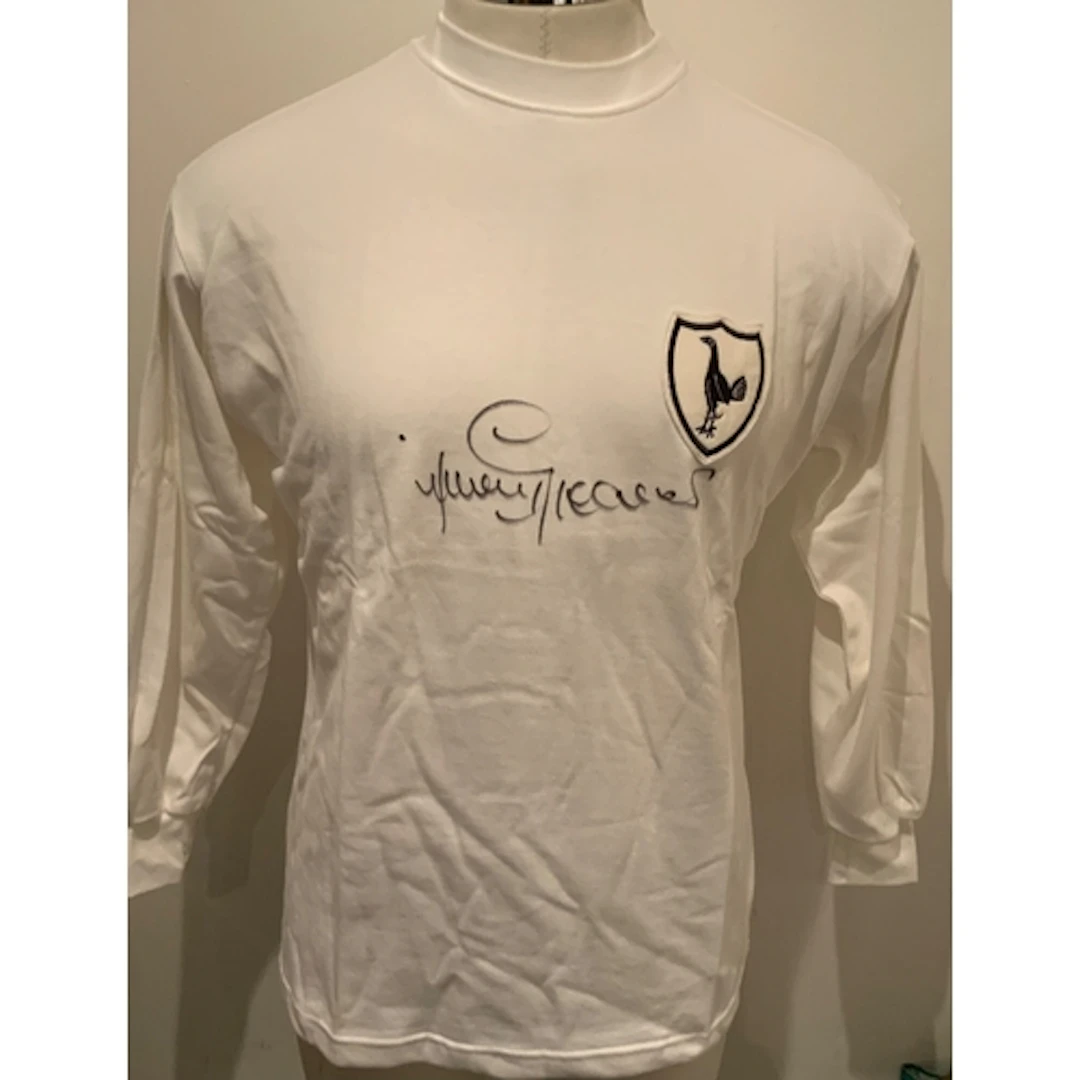 Jimmy Greaves Signed Tottenham Football Shirt: 1960s replica...