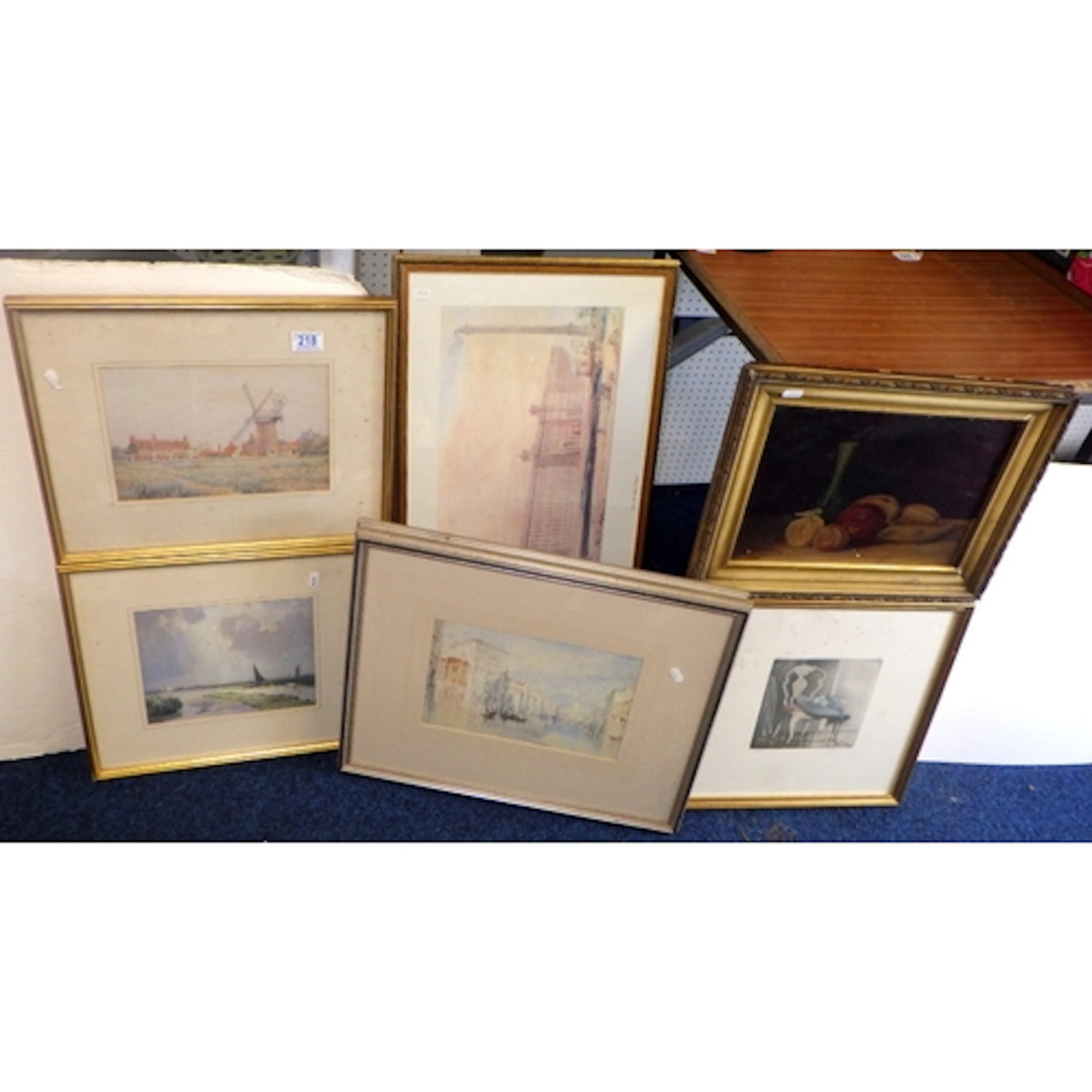 A group of misc prints to inc Walter Dexter Windmill PRINT ...
