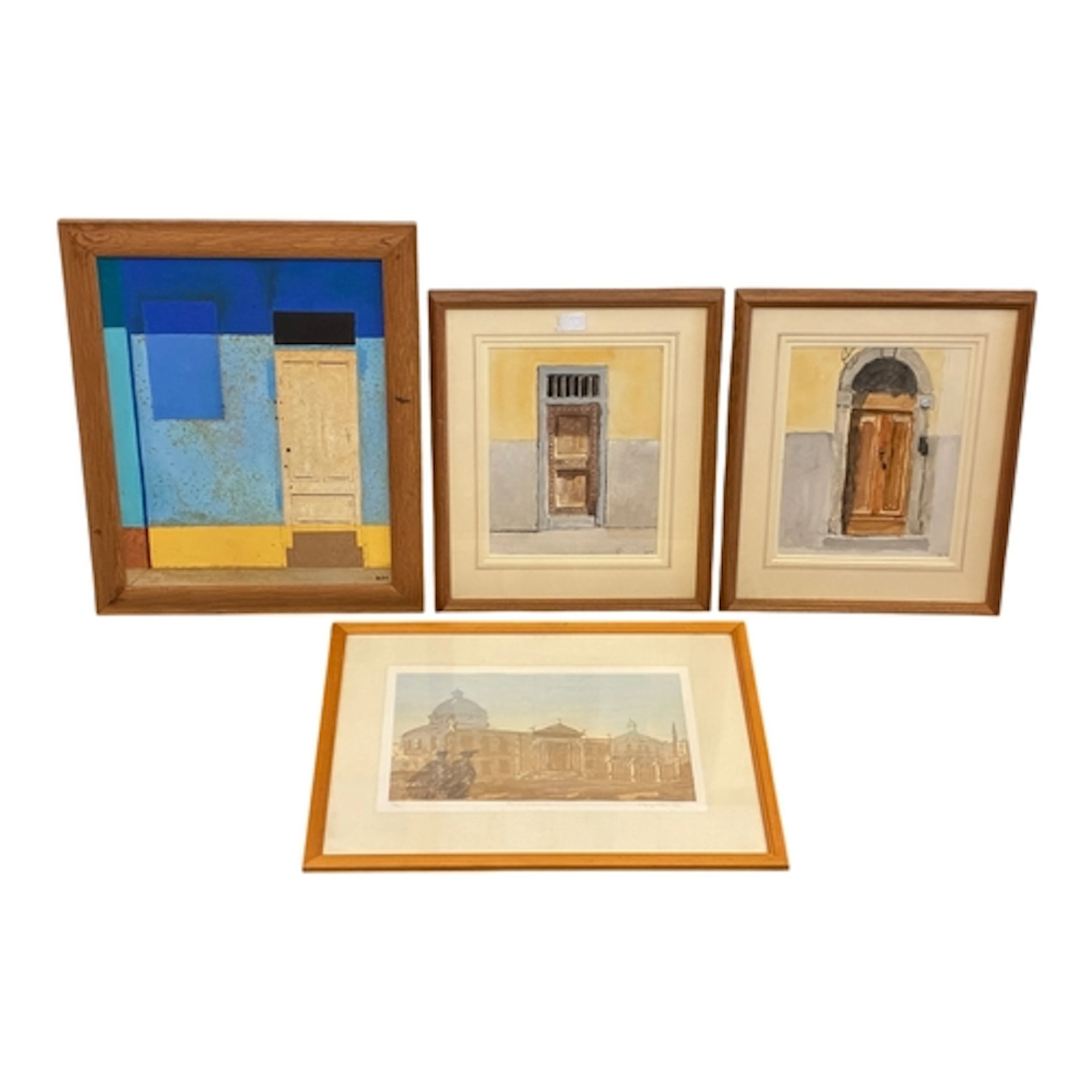 Henry Hemming (Contemporary) - Two watercolours of wooden do...