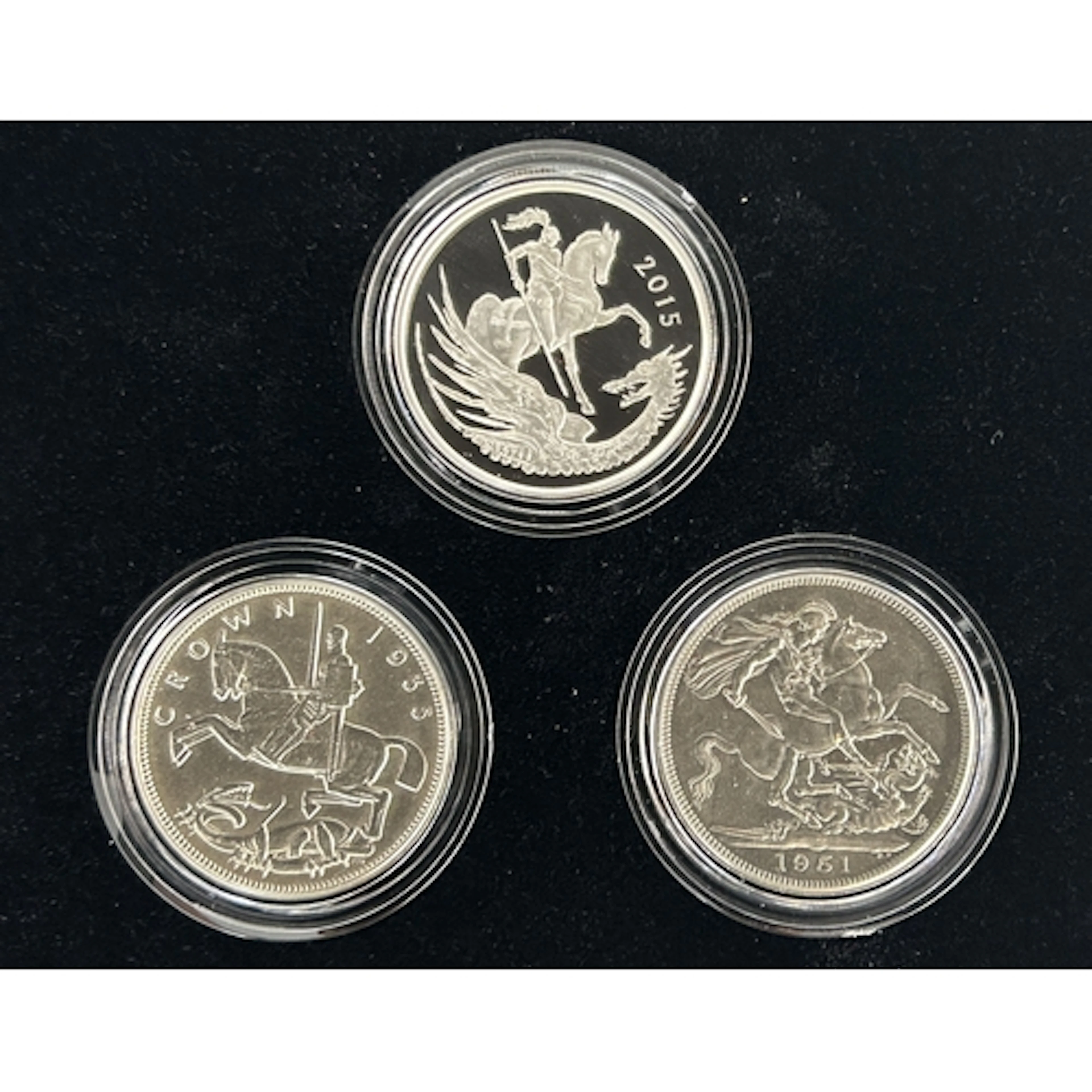 The House of Windsor historic three-coin set, comprising 193...