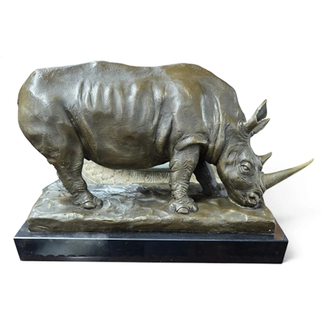 After Miguel Fernando Lopez (Milo) a fabulous Bronze Rhino, ...