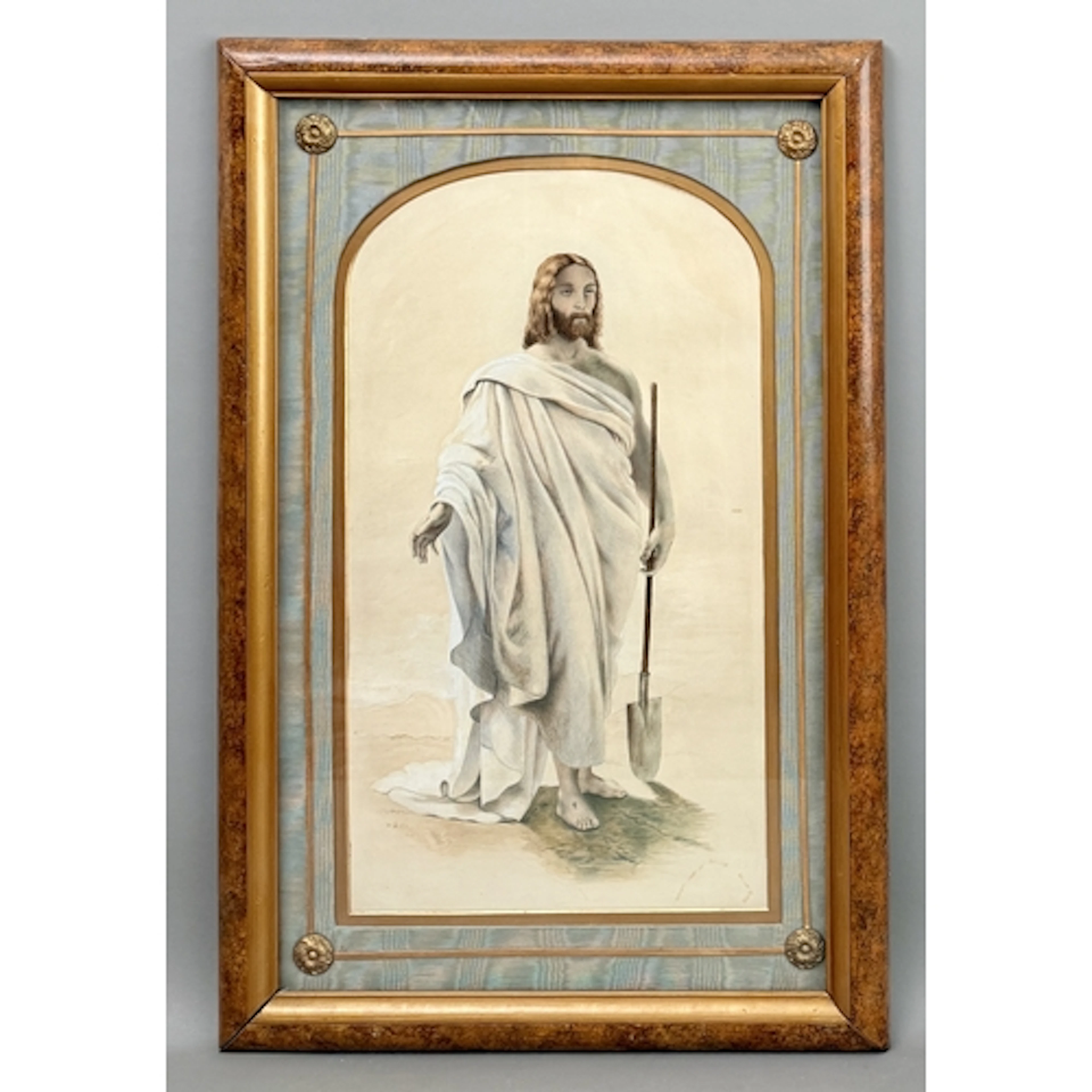 A well-framed 19th century lithograph of Jesus Christ - the ...