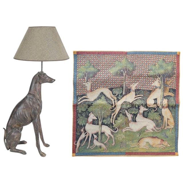 Sighthounds - A Craye (Groupe Flemish Tapestries) Medieval s...