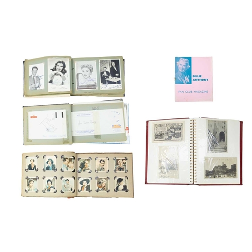 Autograph Albums, Postcards and Cigarette Cards. Two albums ...