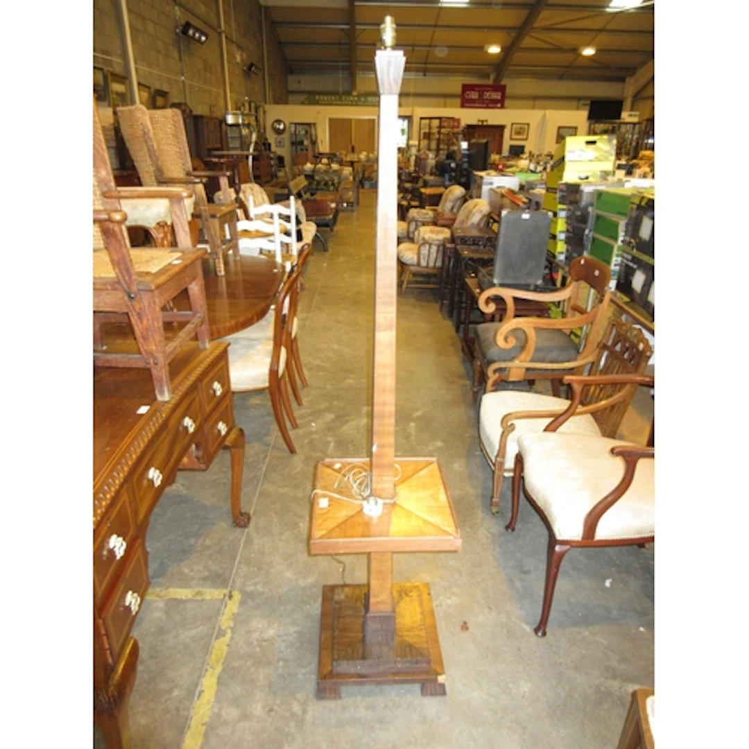 1930's Walnut Standard Lamp Table