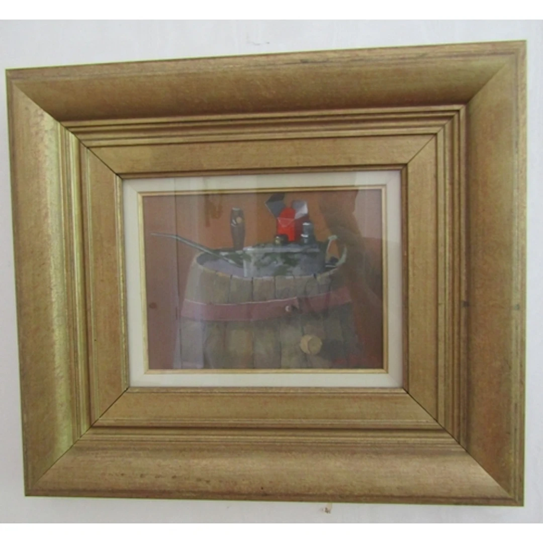 John C Brobbel Oil Can Oil on Gesso 6 Inches High x 8 Inches...