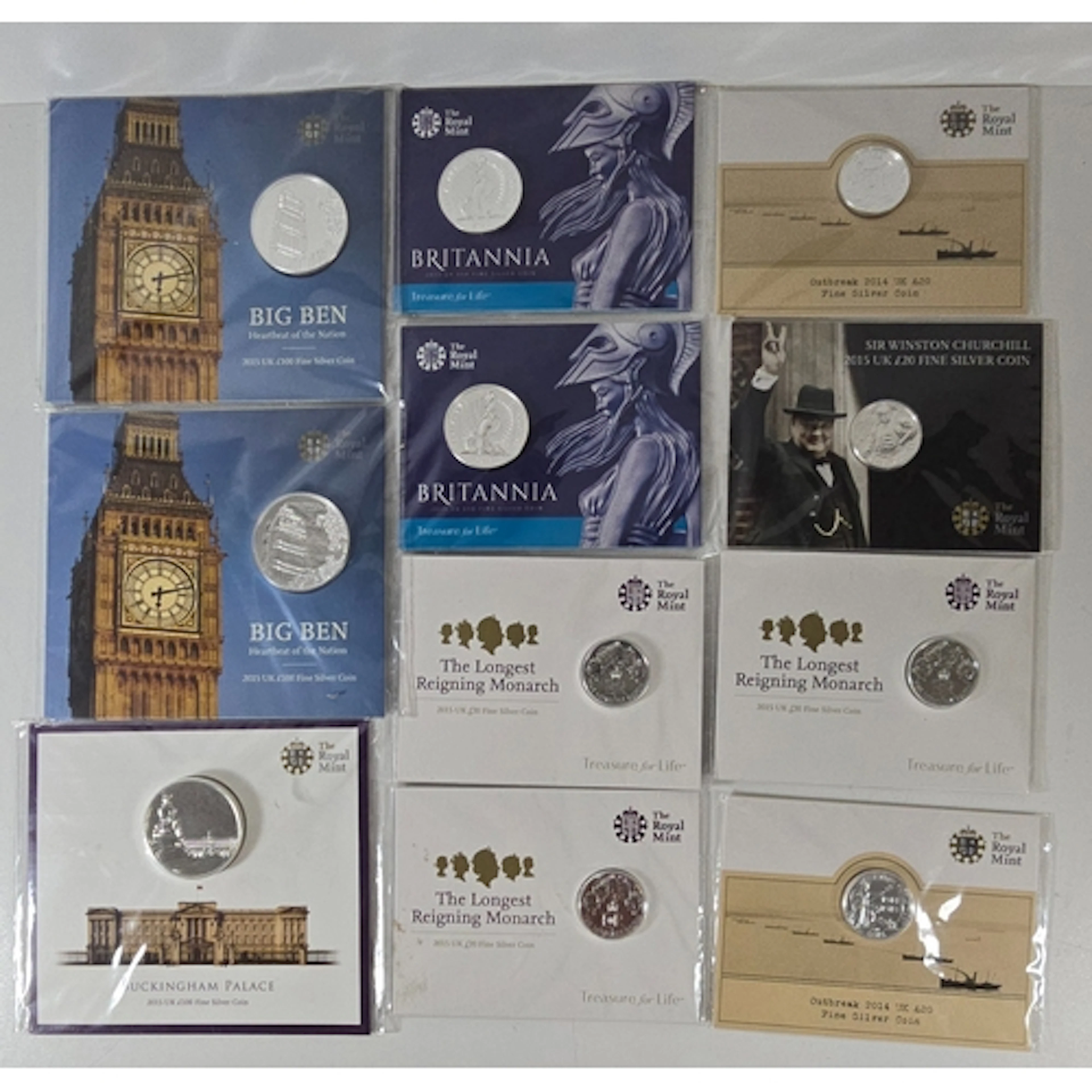 Assorted silver coins, mostly modern British commemorative i...