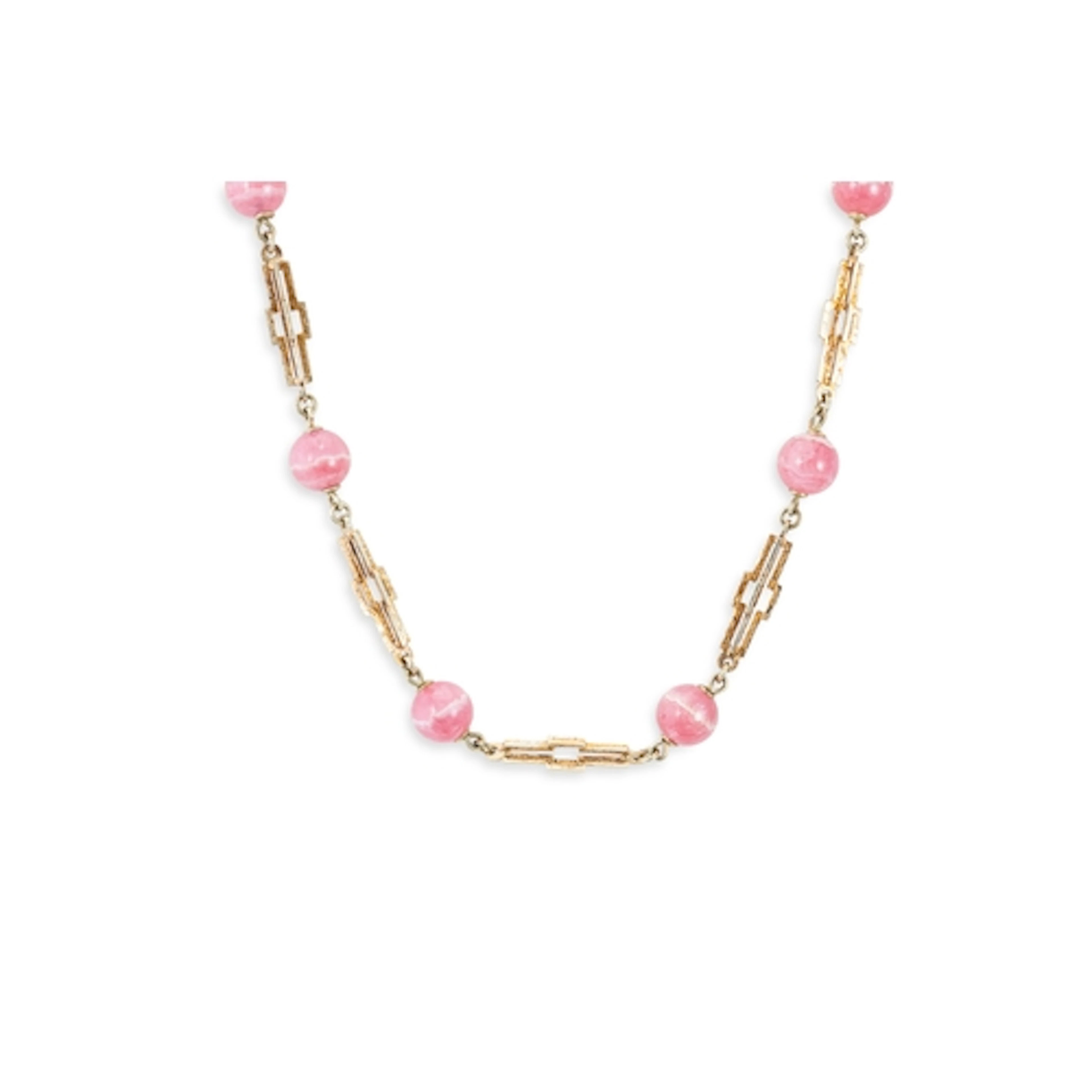 A VINTAGE MID 20TH CENTURY CONTINENTAL 14CT GOLD NECKLACE, t...