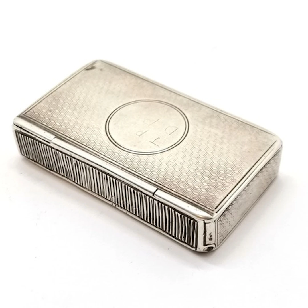 1879 Victorian silver sprung lidded vesta box by Chawner & C...