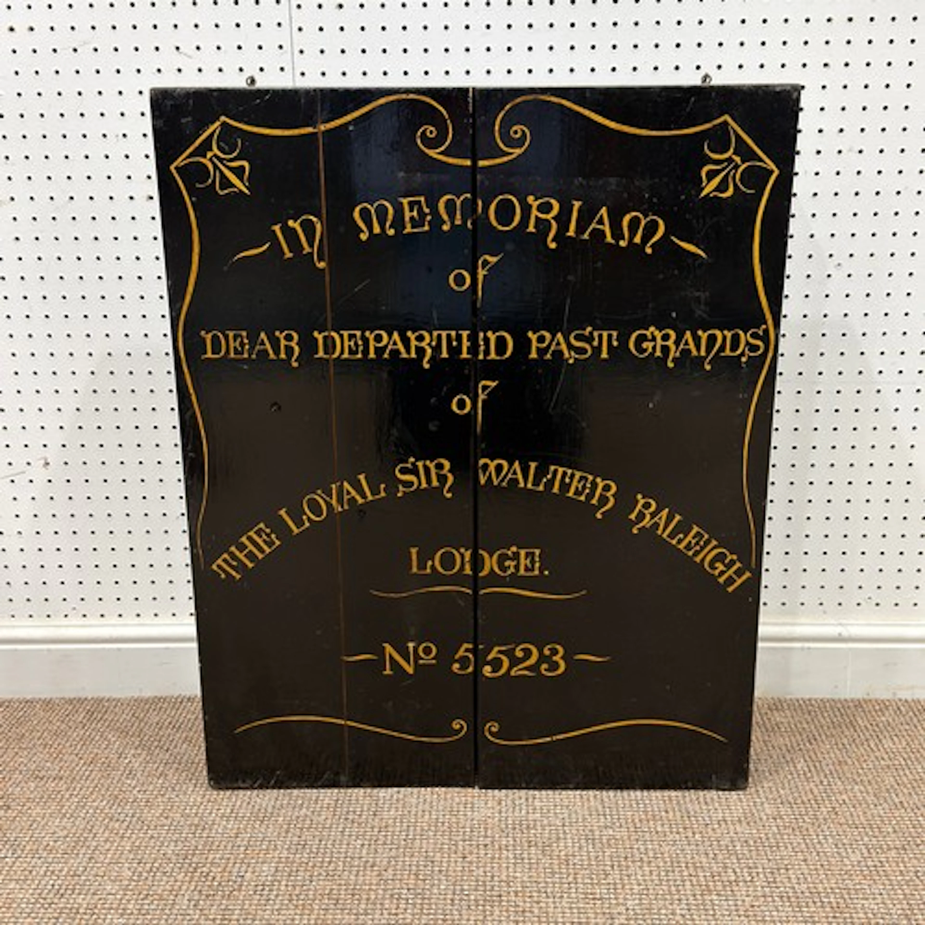 Masonic Interest; a Fraternal society Lodge memorial Board, ...