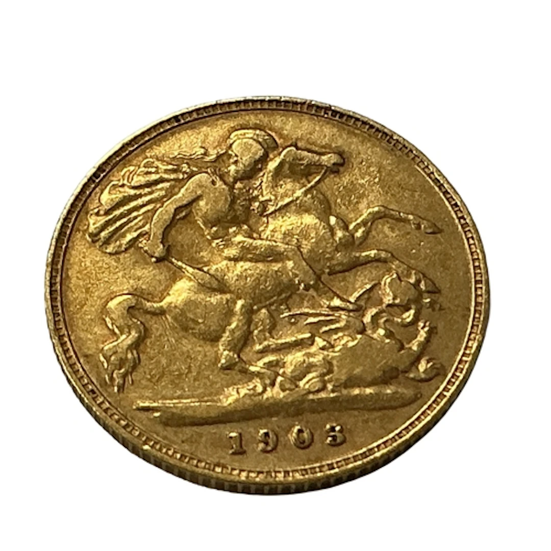 1903 Edward VII Gold Half Sovereign.