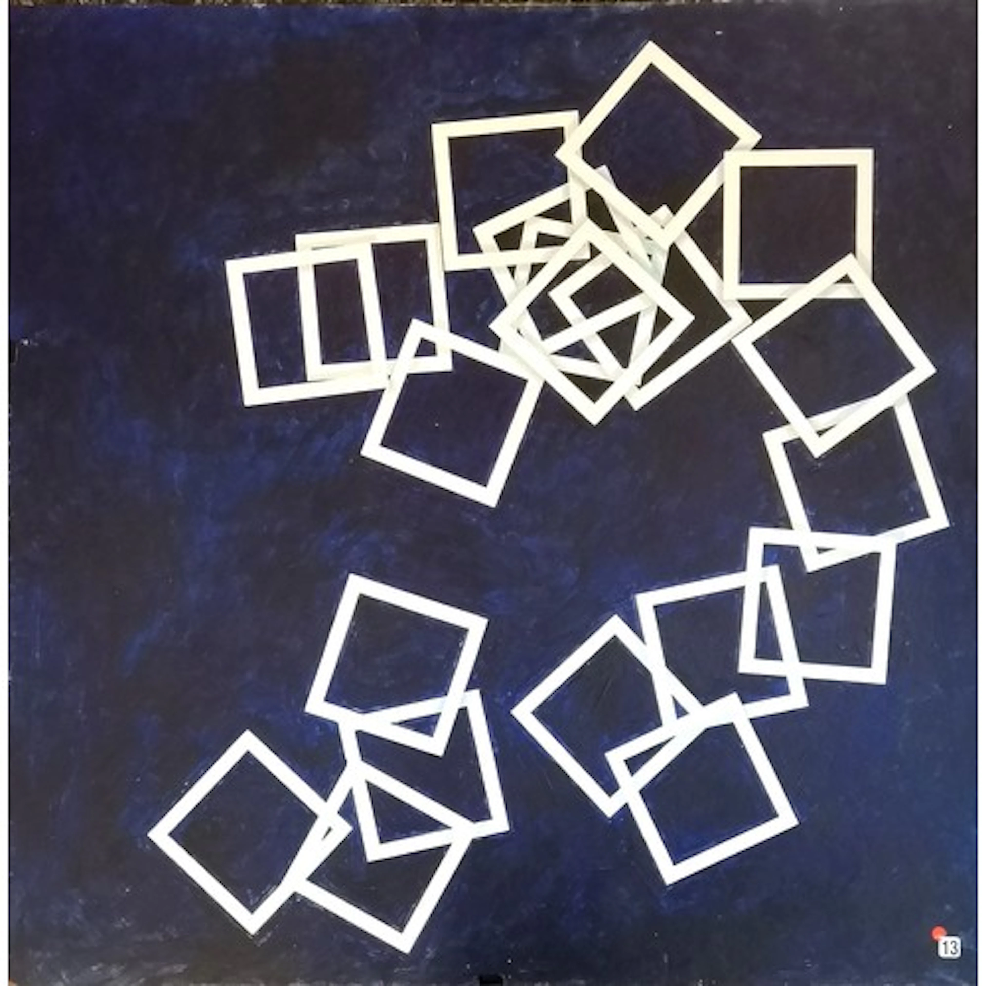 Basil Goode 1976 abstract geometric acrylic painting on hard...