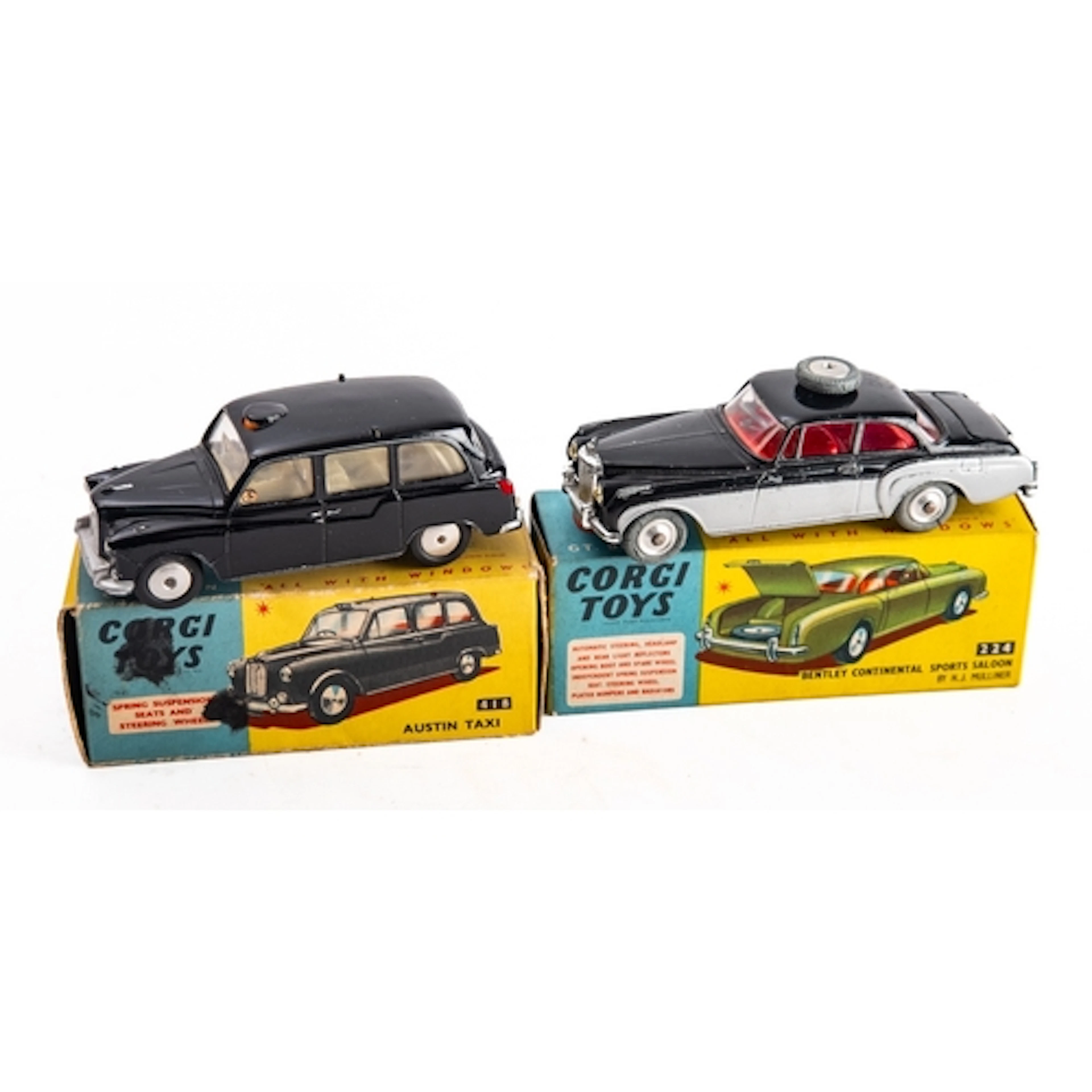 A Corgi Toys Bentley Continental Sports Saloon 224. In black...
