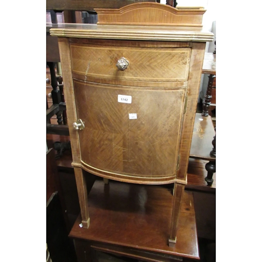 Early 20th Century bedside cupboard, 43cm wide, 40cm deep, 8...