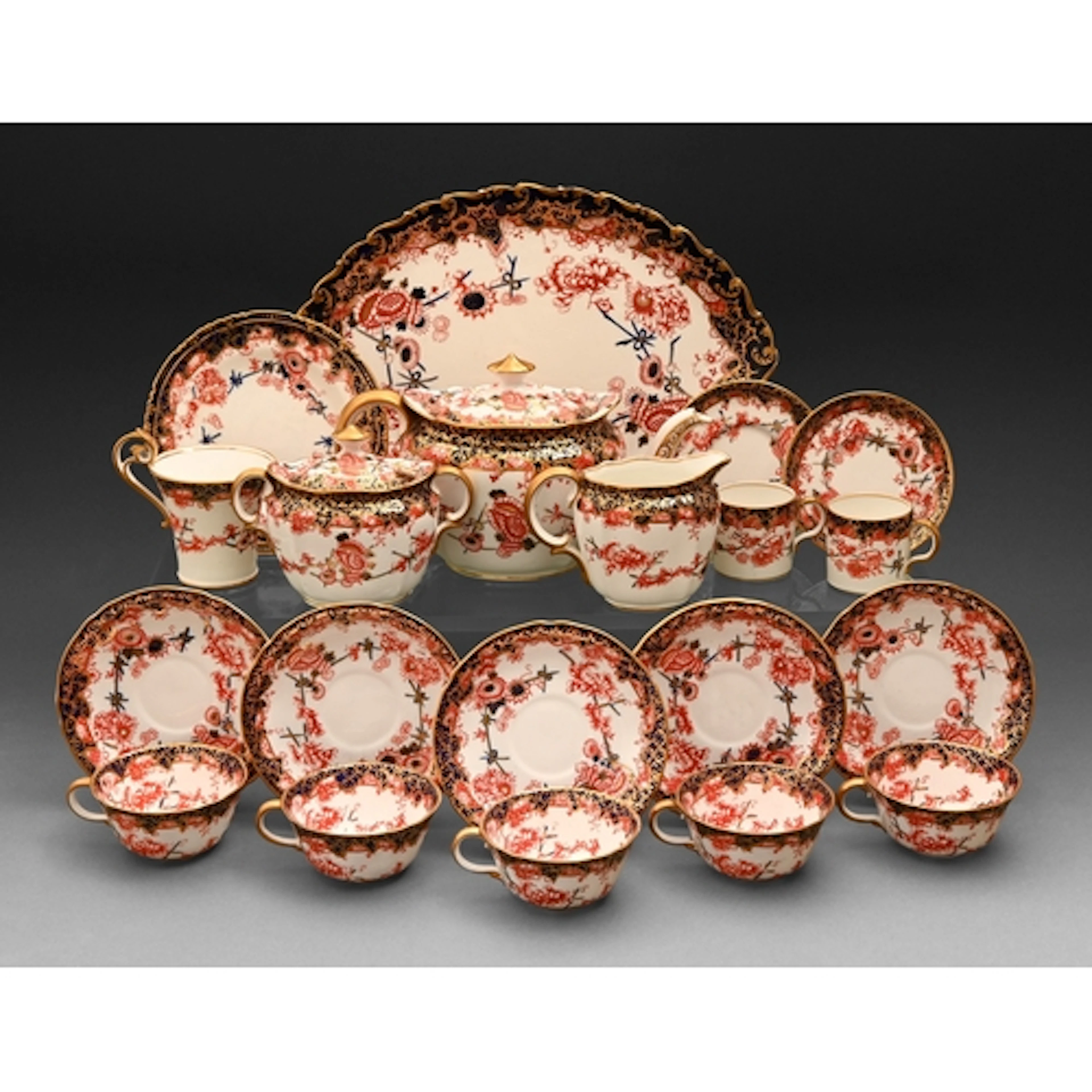 A Royal Crown Derby Imari pattern tea service, 1898-1914, te...